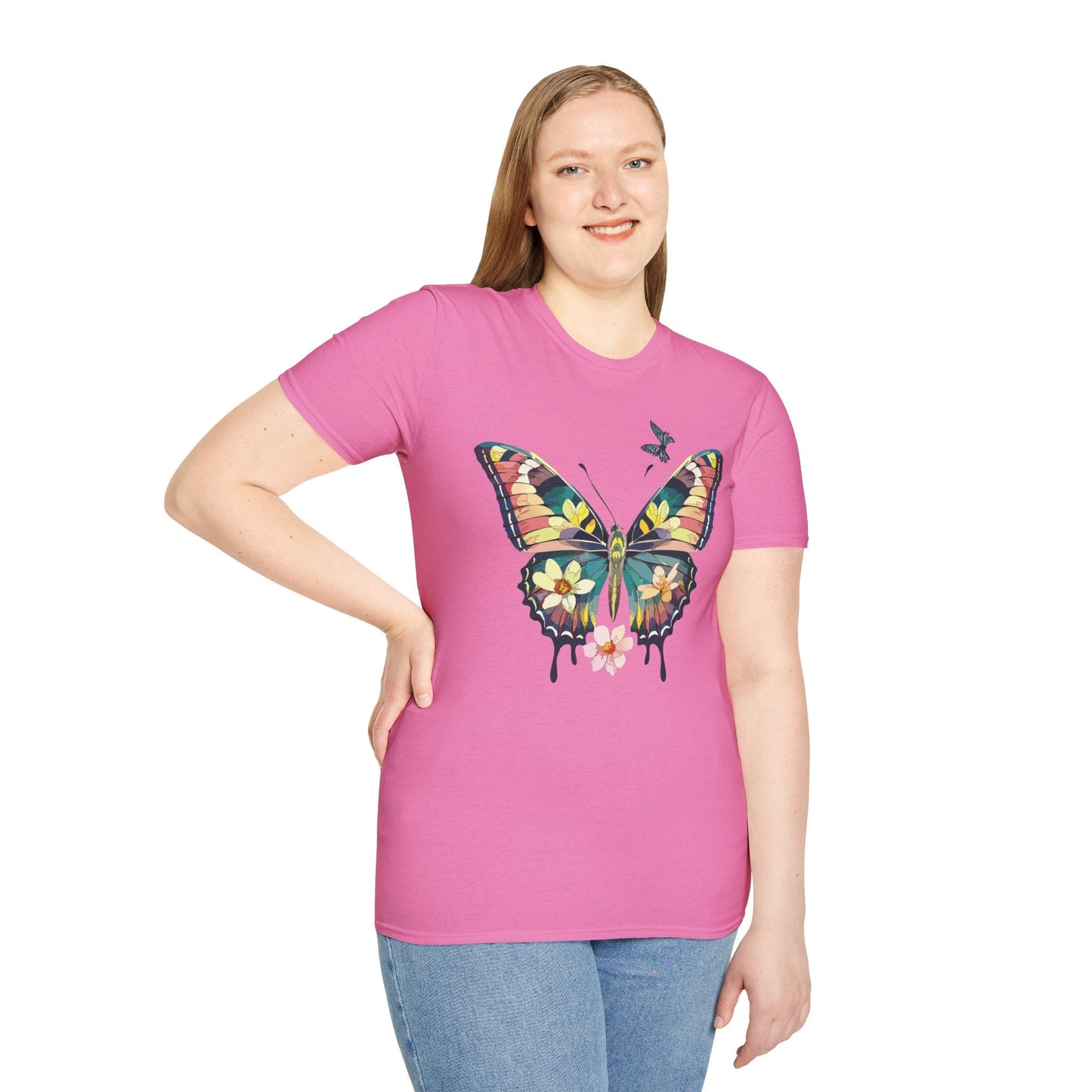 Butterfly T Shirt For Unisex Softstyle 64000 Short Sleeve Monarch Butterfly Tee Design