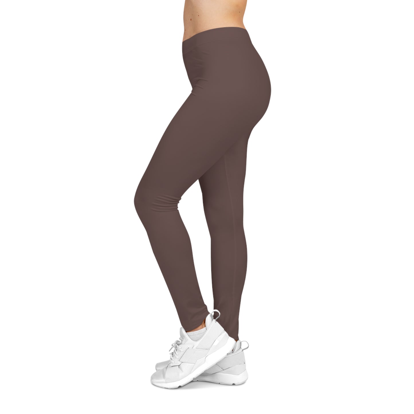Mauve Bark Color Women's Poly-Span Casual Leggings XS-2XL