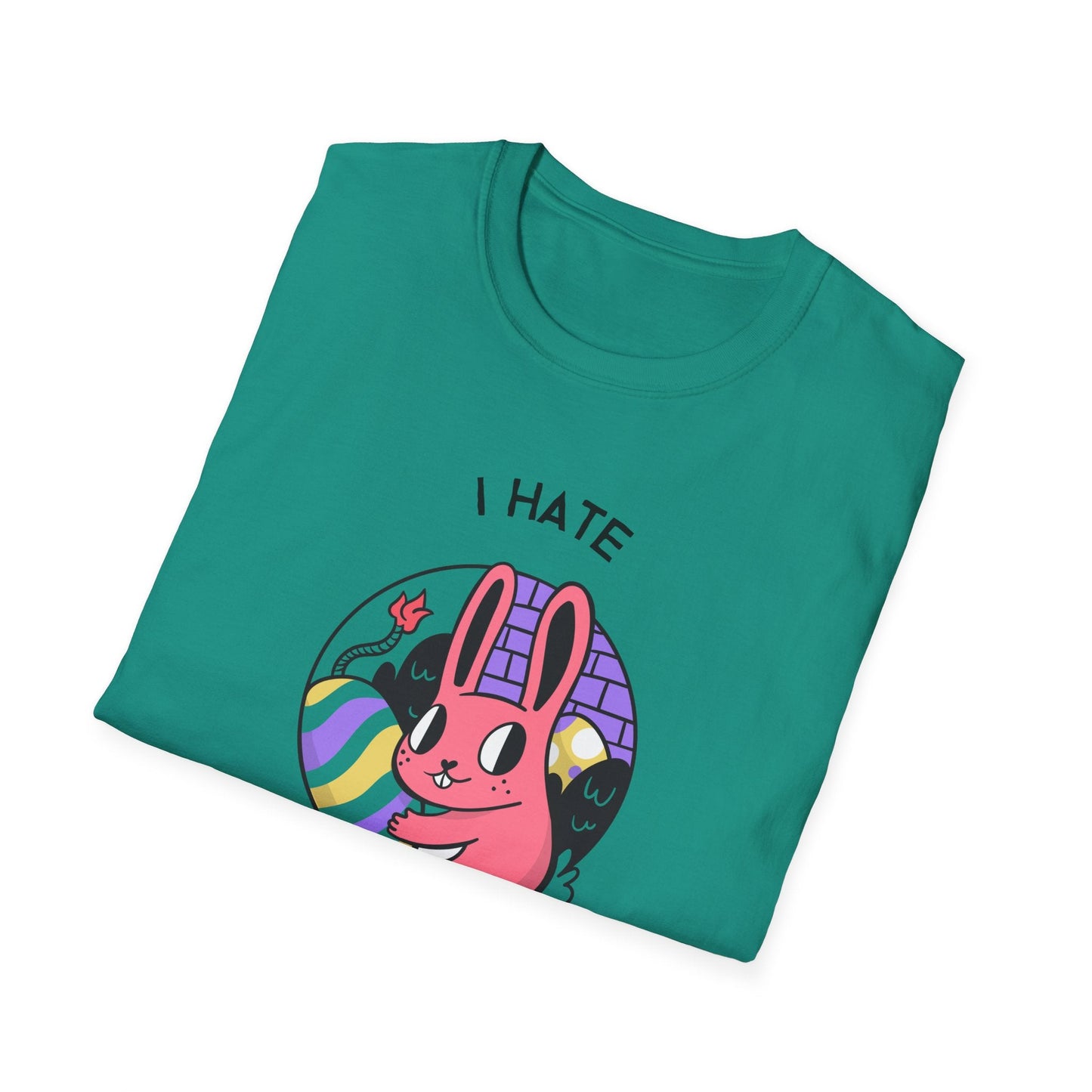 Funny Easter T Shirt Unisex Gildan Softstyle 64000 Easter Design Tee With Signature Print