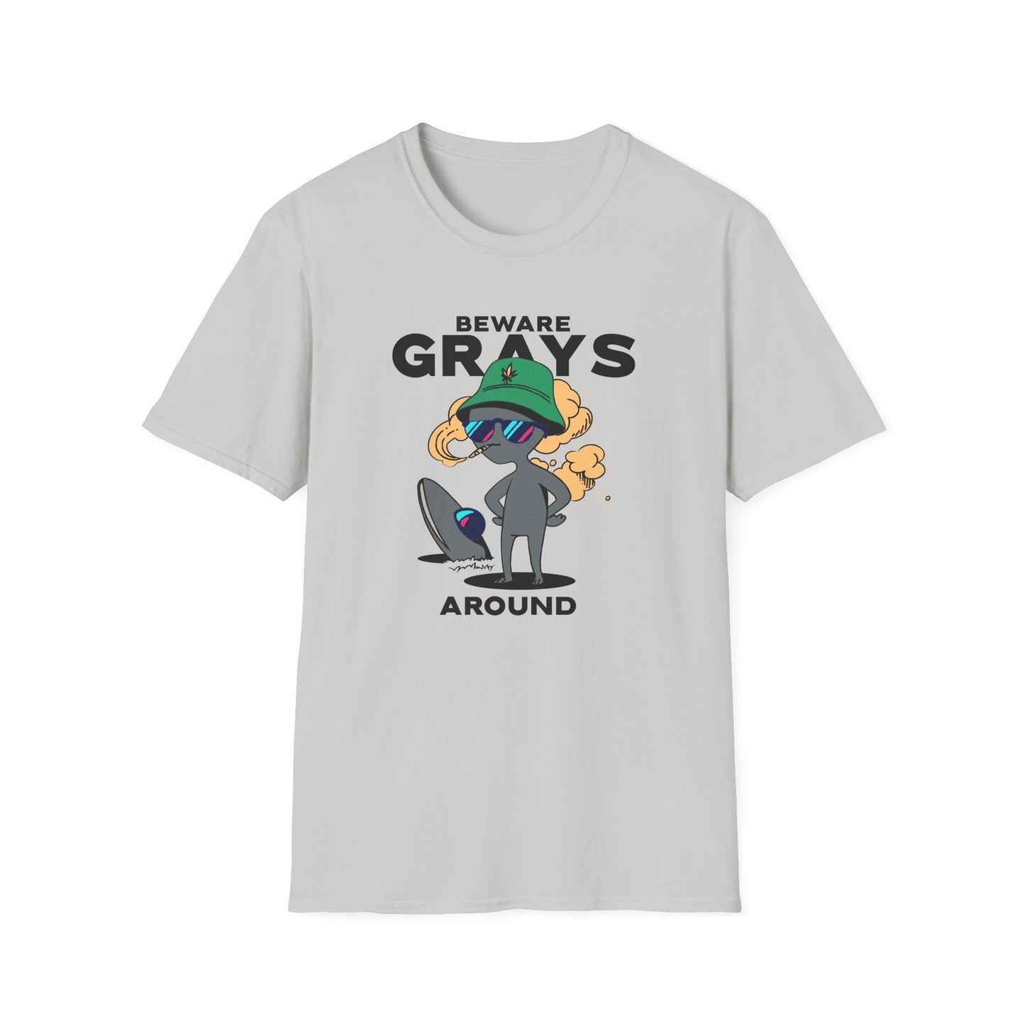 Funny Aliens UFO Graphic Unisex Cotton T-Shirt  18