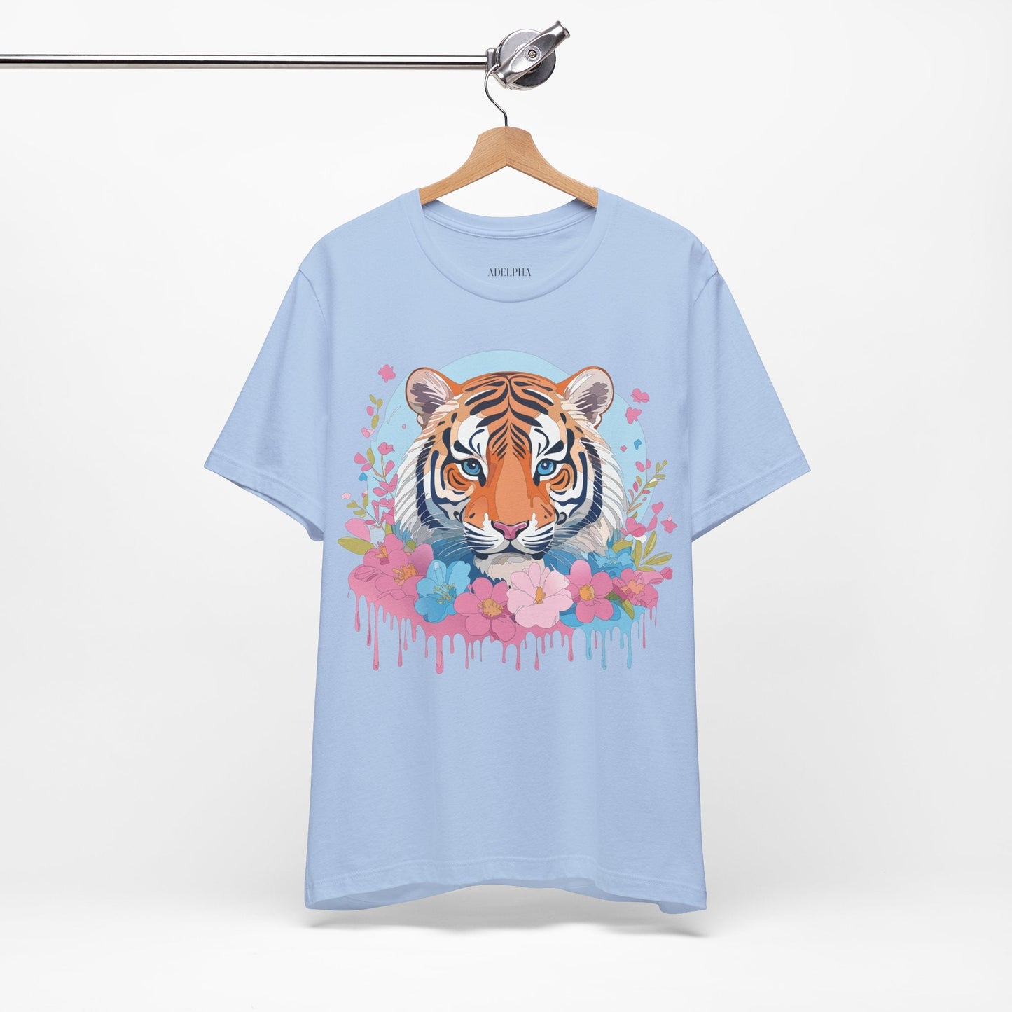Tiger Graphic Tee by Adelpha Unisex Vintage Inspired Artwork Short Sleeve Shirt Edition