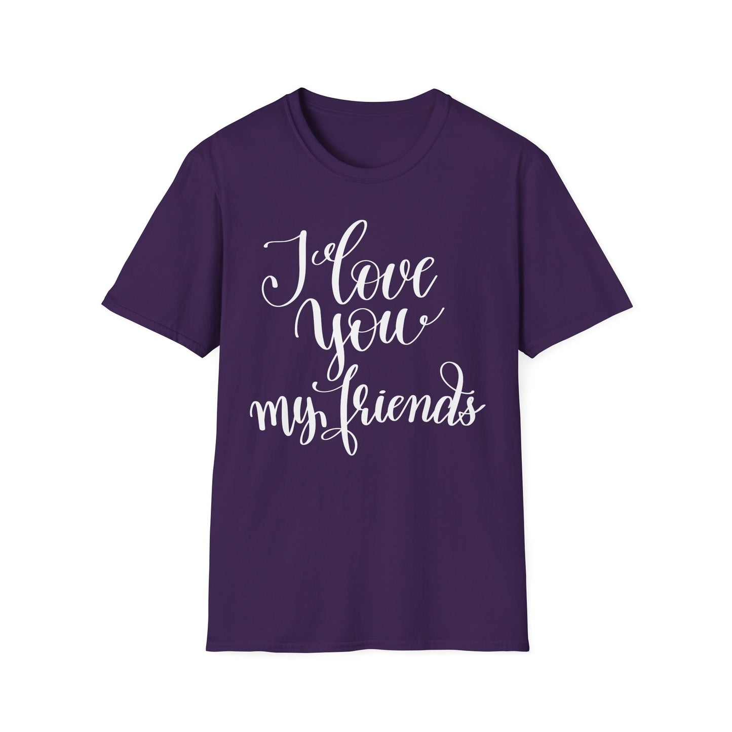 Unisex Cotton Short Sleeves Script Friendship Graphic T-Shirt
