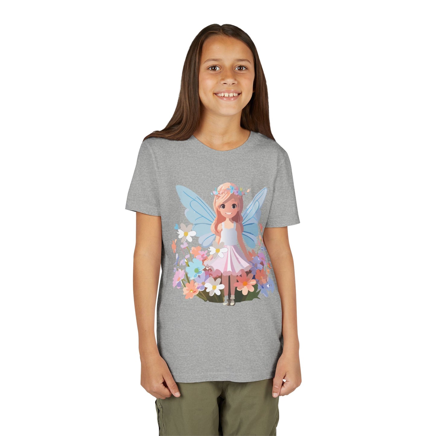 Enchanting Fairy Floral Youth Short Sleeve Tee - Perfect for Spring Celebrations (9-14)