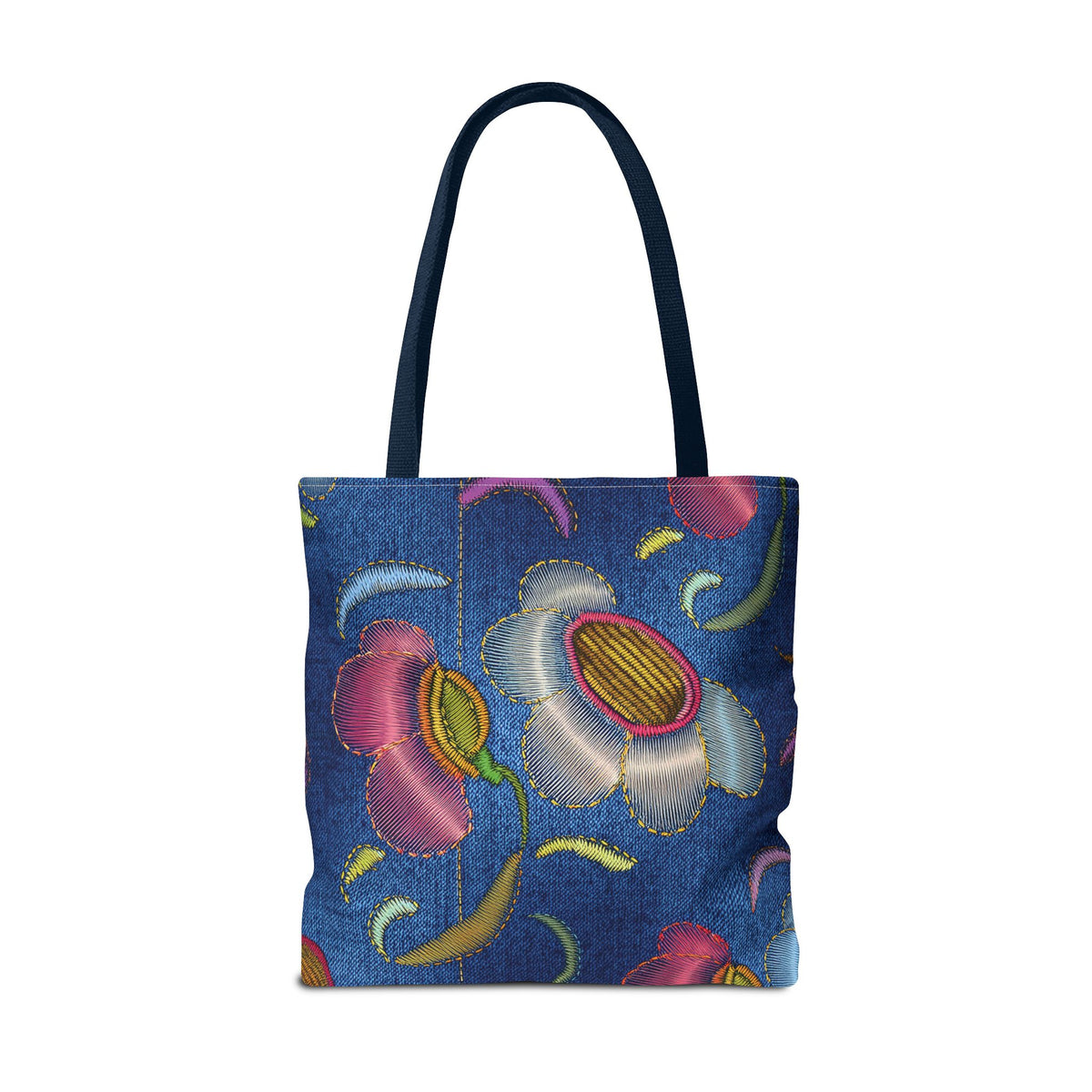 Denim Fabric Imitation Print Unisex Canvas Bag Poly Spun 3 Sizes Tote Bag 159-7