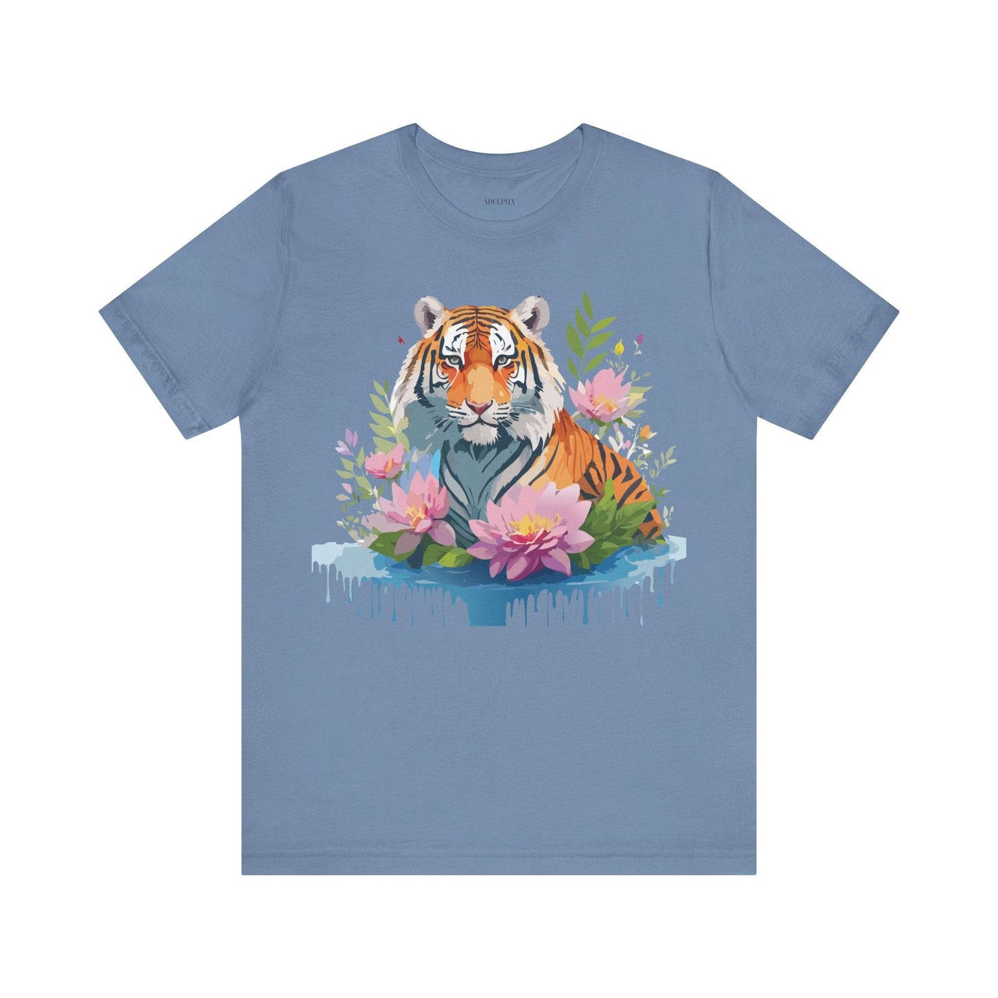 Tiger Graphic Tee Unisex Shirt By Adelpha Vintage Inspired Artwork Short Sleeve