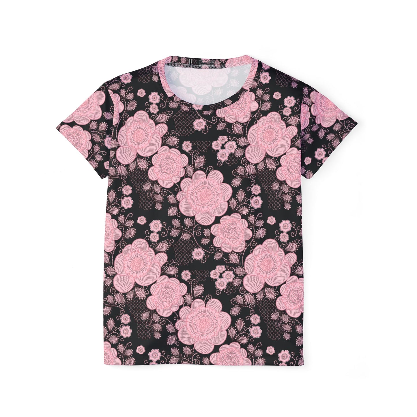 Lace Print Poly Shirt, Poly Shirt with Lace Print, Lace Shirt 64