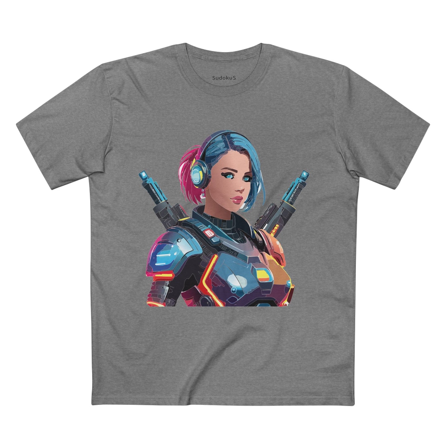 Army-woman Graphic Unisex 100 Cotton Staple Tee 8