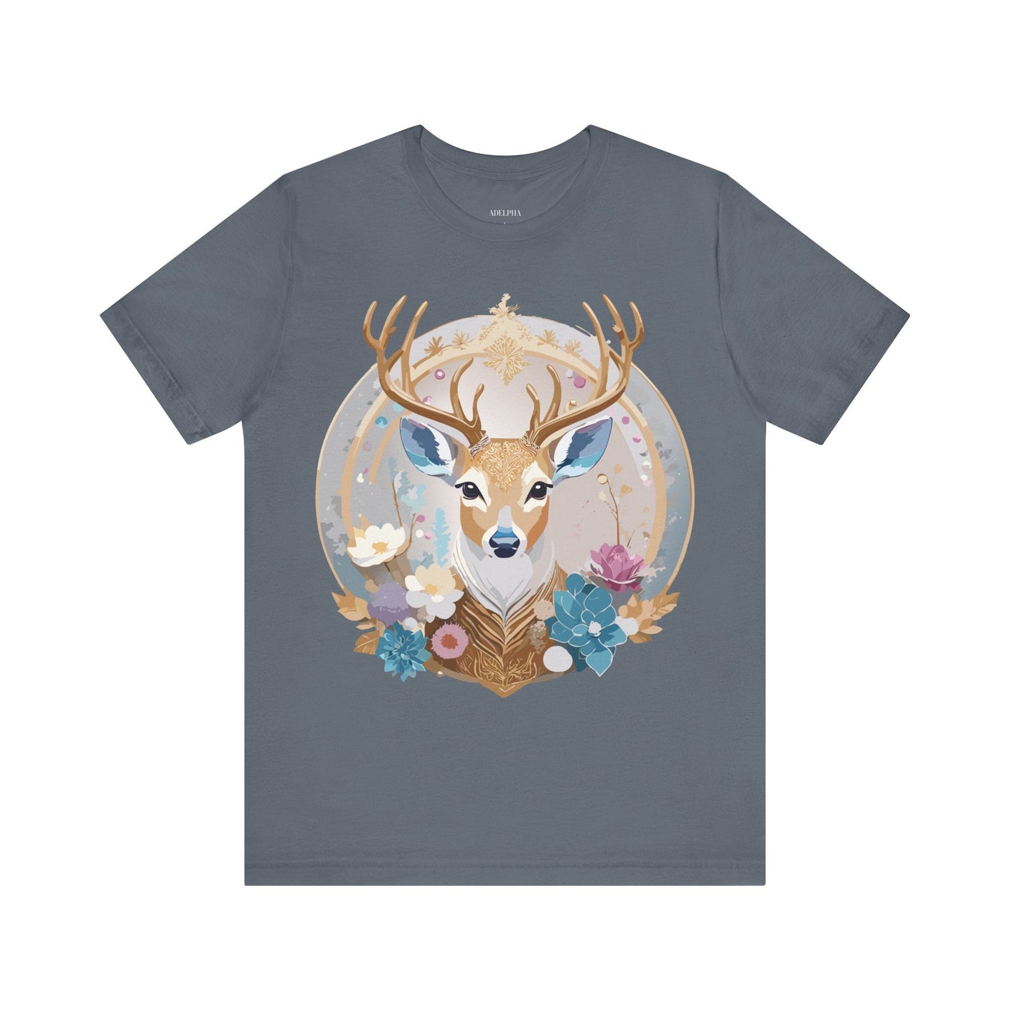 Medallion Graphic Unisex 100 Cotton Vintage Animal Medal Artwork Tee 71