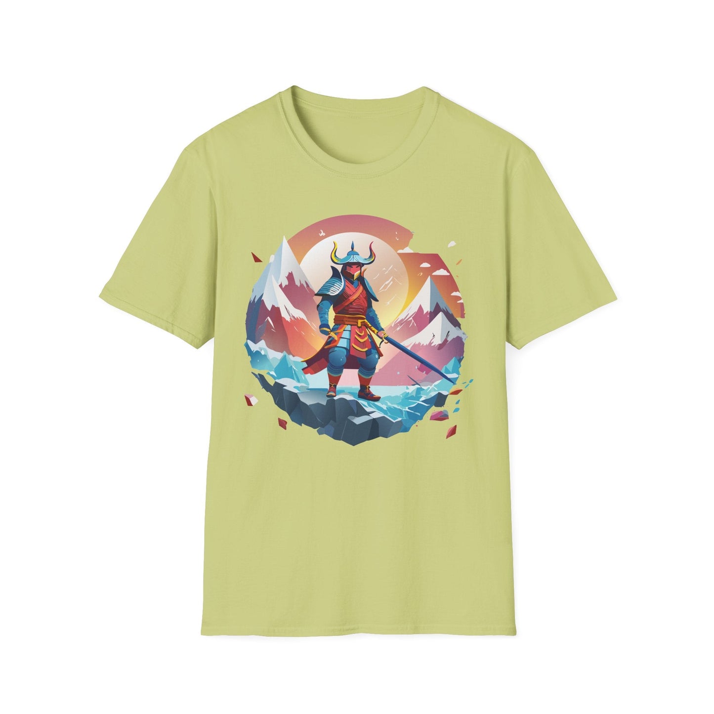 Samurai Style T Shirt Unisex Softstyle 64000 100 Percent Ring Spun Cotton Comfortable Tee