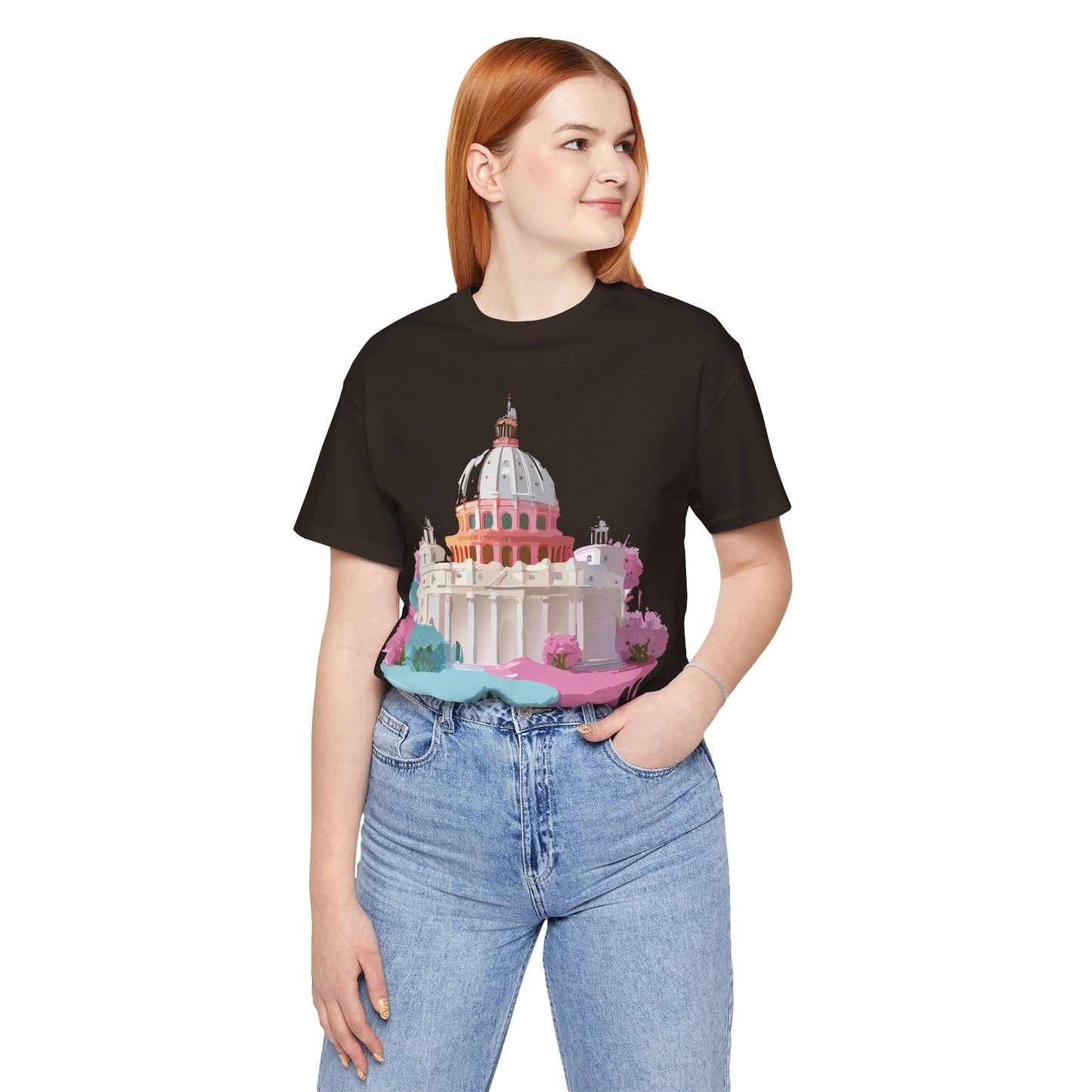 Unisex Graphic Tee With Rome Artwork By Adelpha Vintage Inspired Short Sleeve Shirt