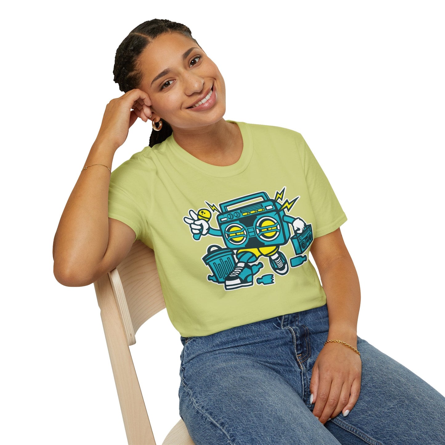 Cartoon T Shirt Animation Tee Funny Unisex Gildan Softstyle 64000 100 Percent Ring Spun Cotton