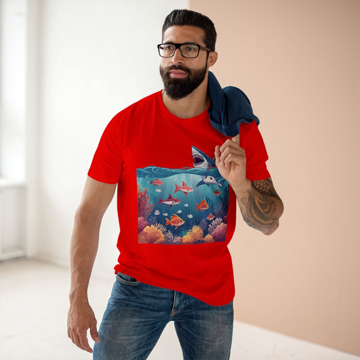 Ocean Pacific OP 8 Unisex Premium Cotton Tee With Original Art Design By Retro2Nova
