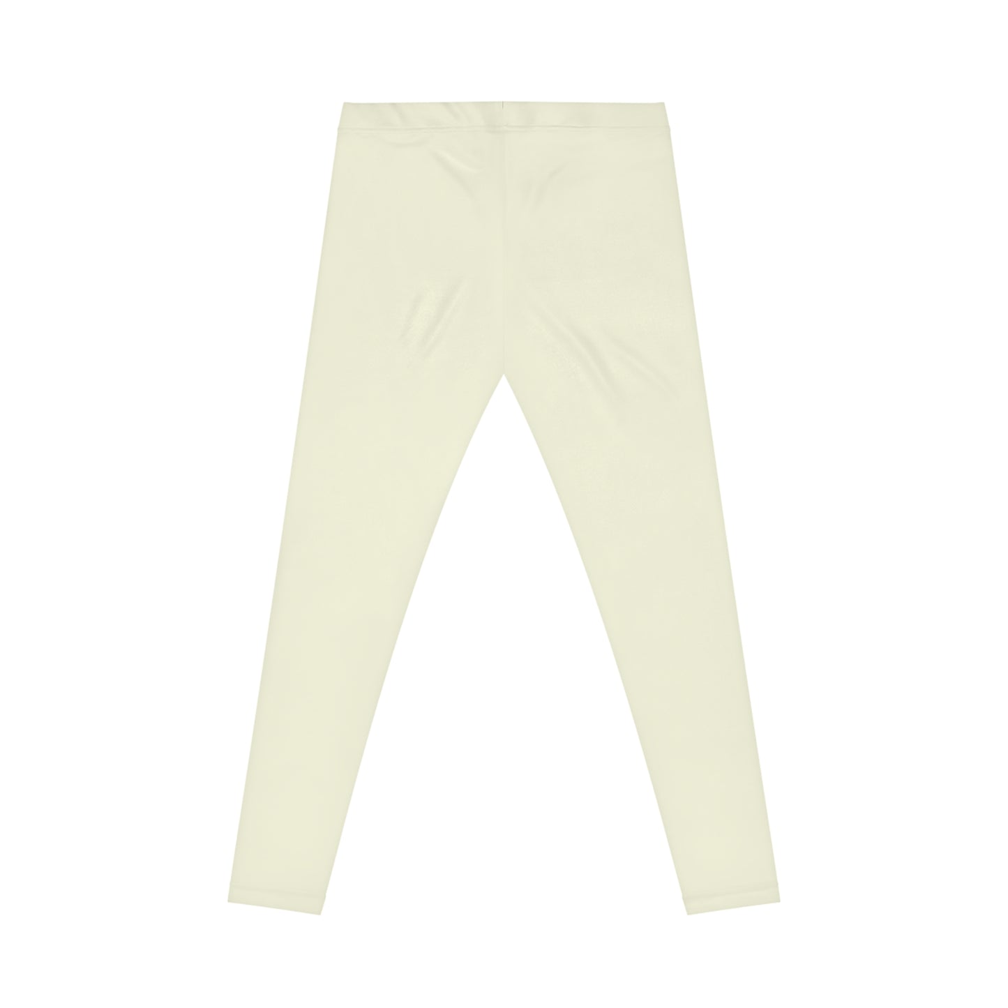 Shell Beige Color Women's Poly-Span Casual Leggings XS-2XL