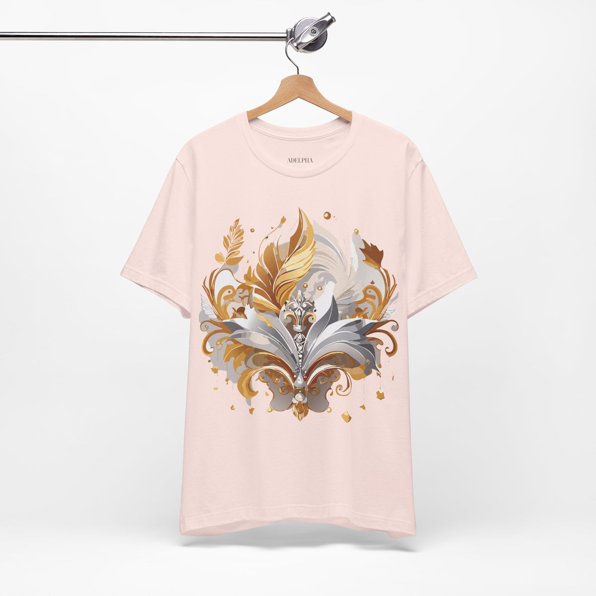 Jewelry Graphic Unisex Cotton Bella+Canvas Tee with Gemstones Art Design m26