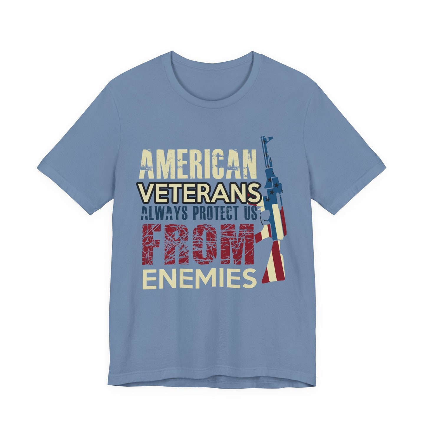 Army Veteran Patriotic Graphic Design Unisex Cotton T-Shirt v44