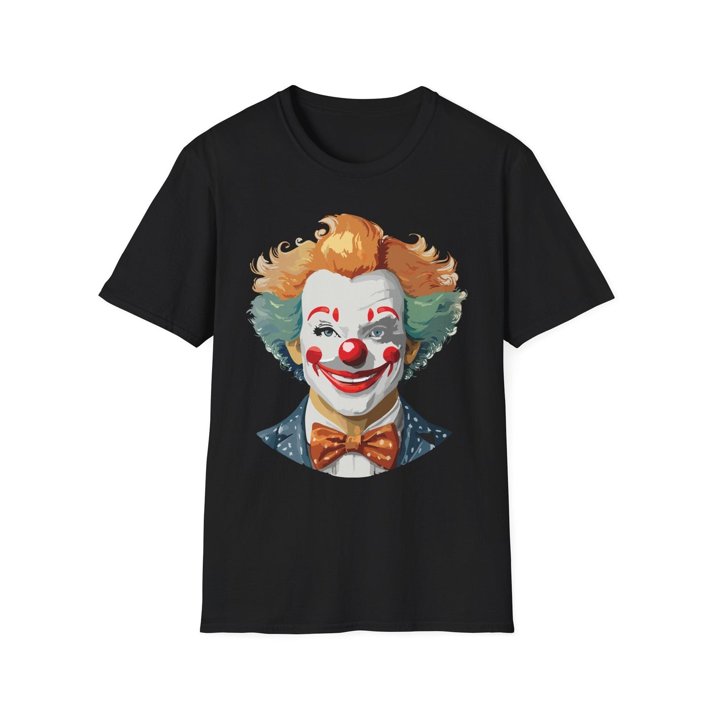 Unisex Short Sleeve Softstyle Clown T Shirt With Funny Man Circus Theme Tee Gildan 64000