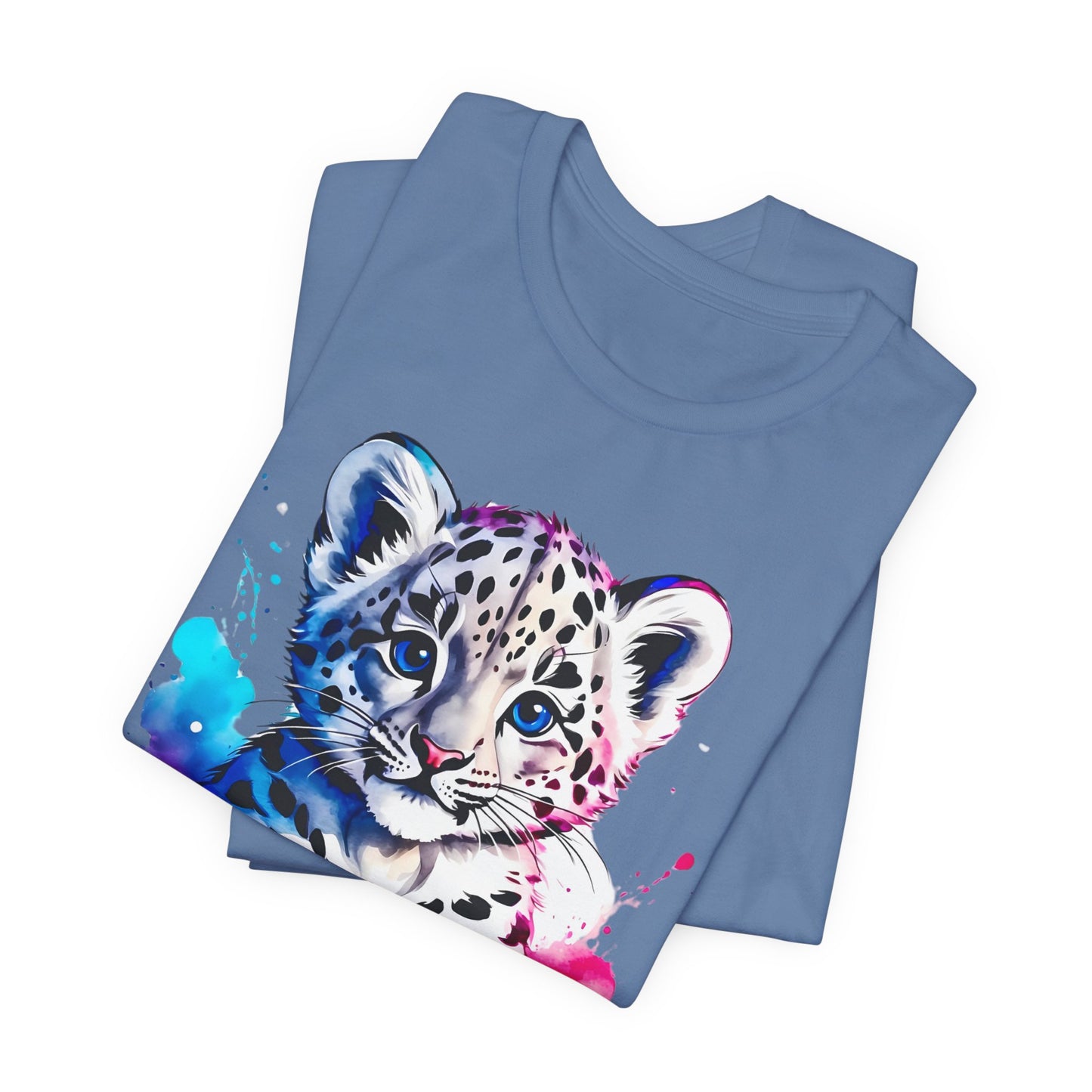 Baby Leopard Shirt, Cute Leopard Tee Shirt, Animal T-Shirt, Gepard Top, Animal Tees, Art Design T-Shirt, Graphic Tee