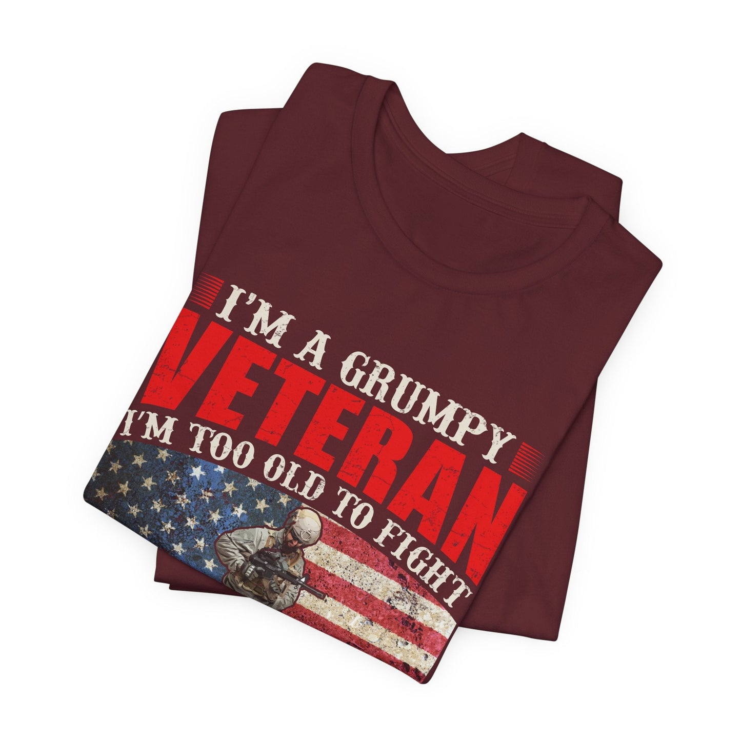 Army Veteran Patriotic Graphic Design Unisex Cotton T-Shirt v38