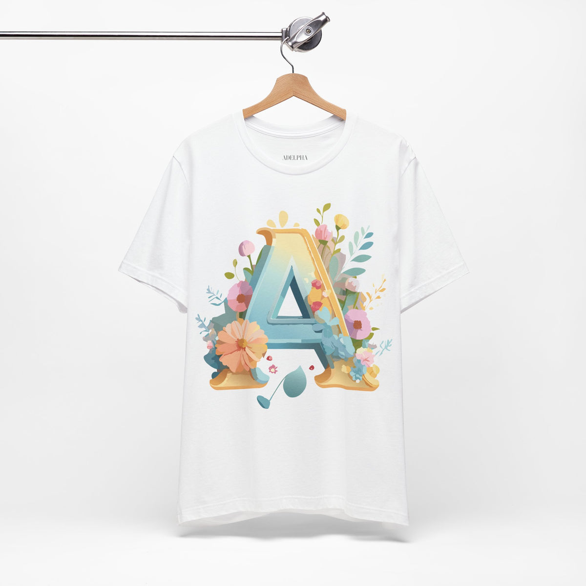 Letter A Graphic Unisex Cotton Bella+Canvas Tee with Art Letter Design