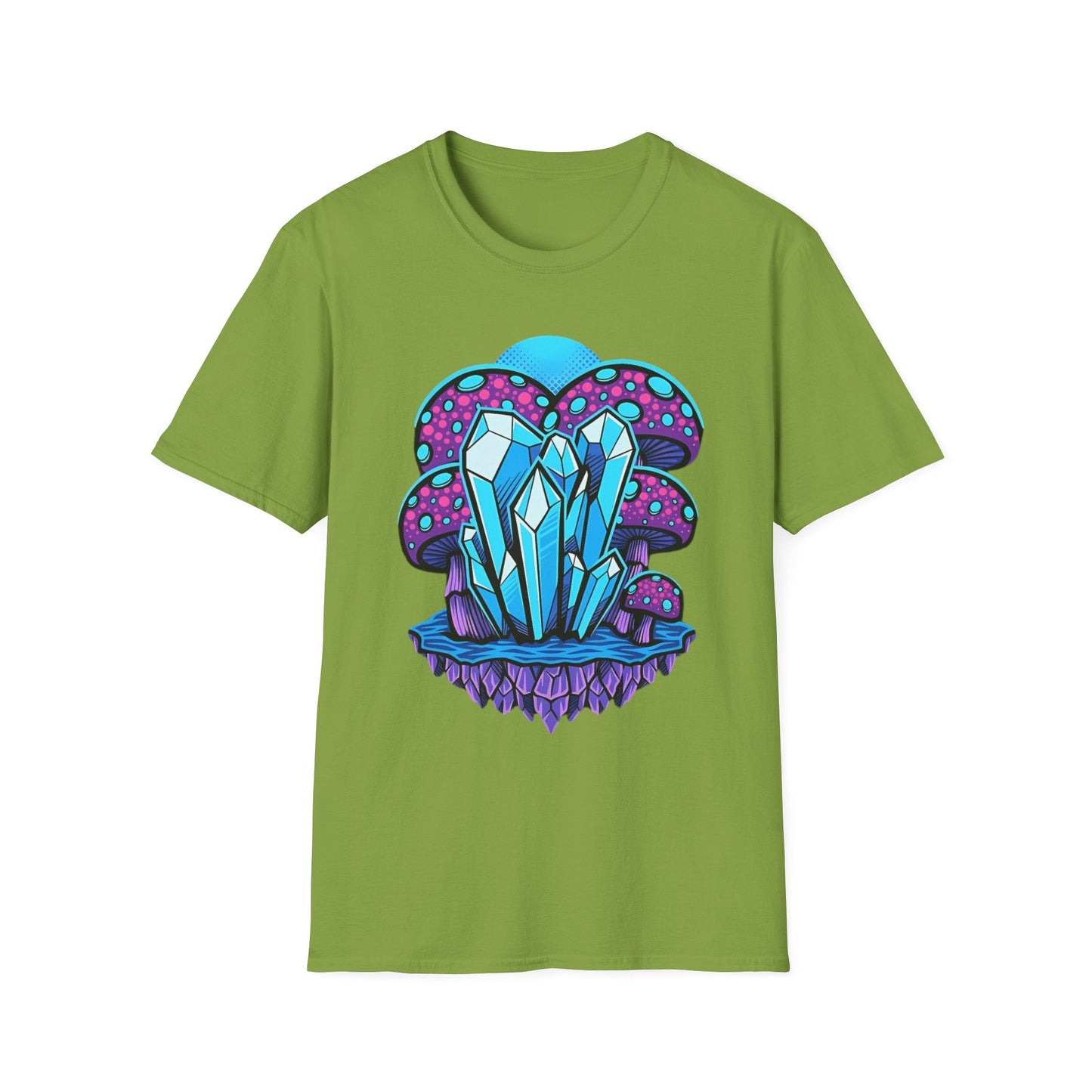 Funny Mashroom Graphic Unisex Softstyle Cotton With Cartoon Illustration Design 21