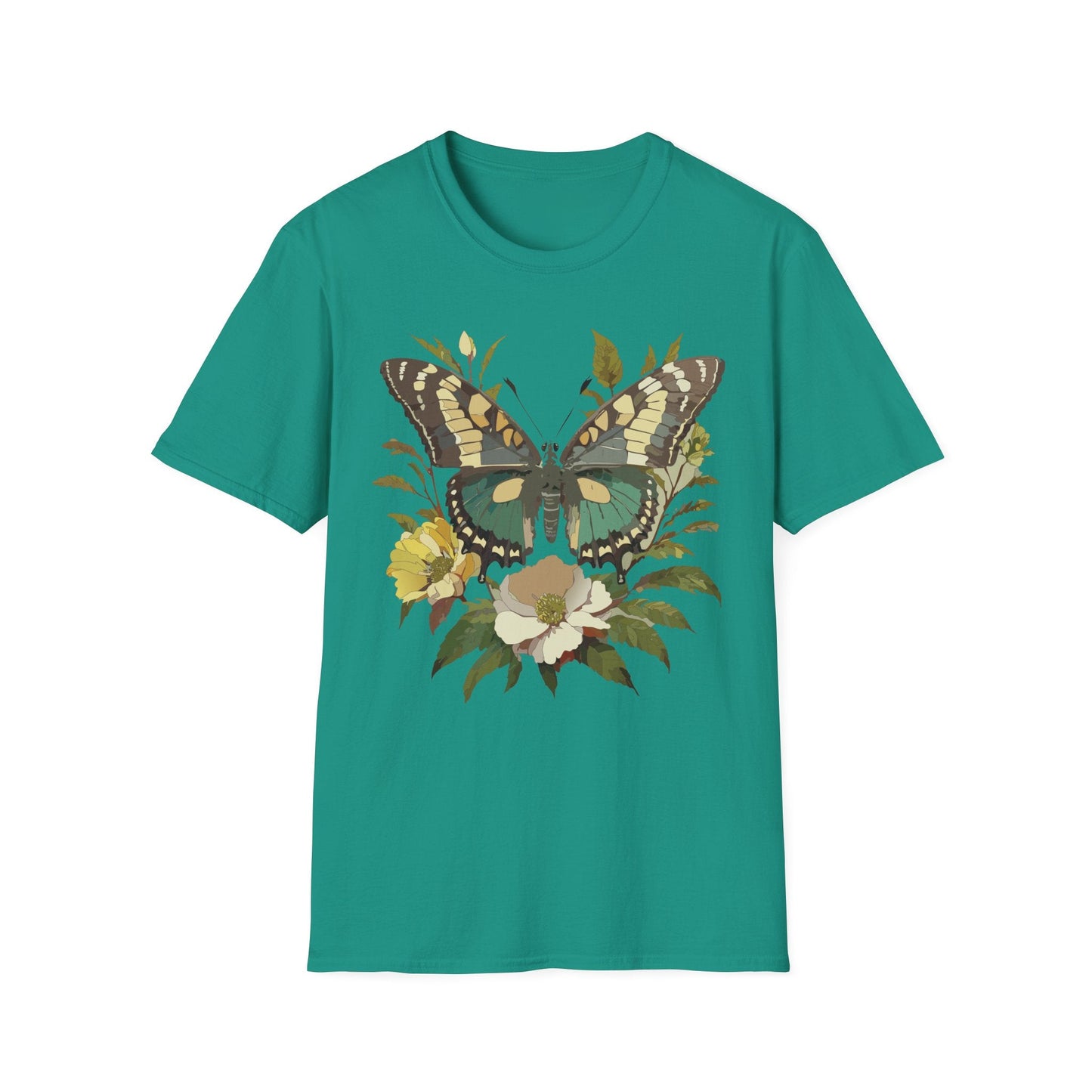 Butterfly Shirt Unisex Monarch Butterfly Tee Gildan Softstyle 64000 100 Percent Ring Spun Cotton