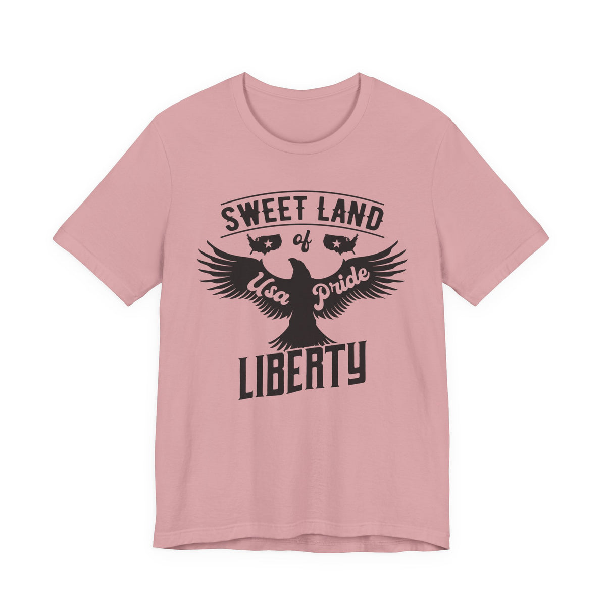Sweet Land of Liberty eagle graphic T-Shirt USA pride typography Unisex Cotton a4