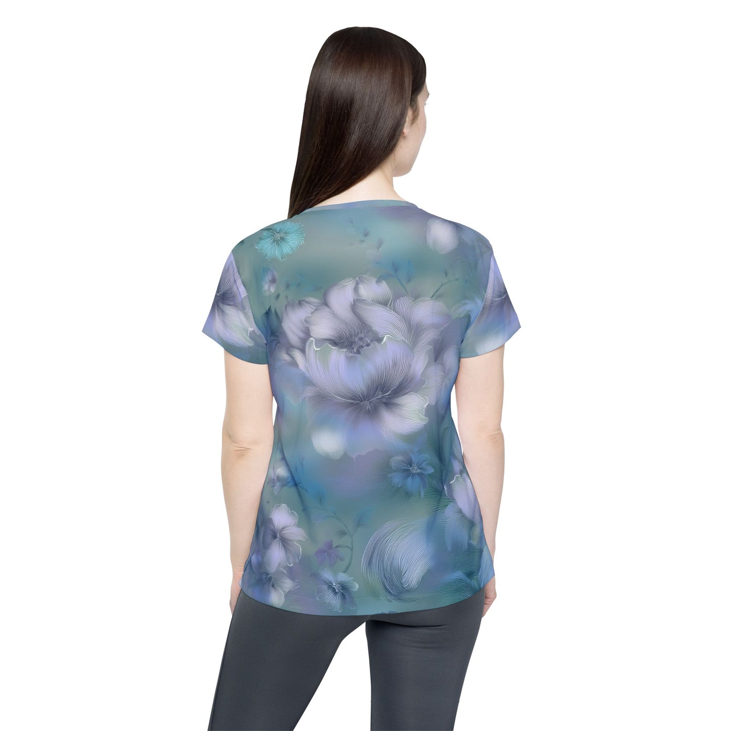 Women Poly T-Shirt with Floral Print