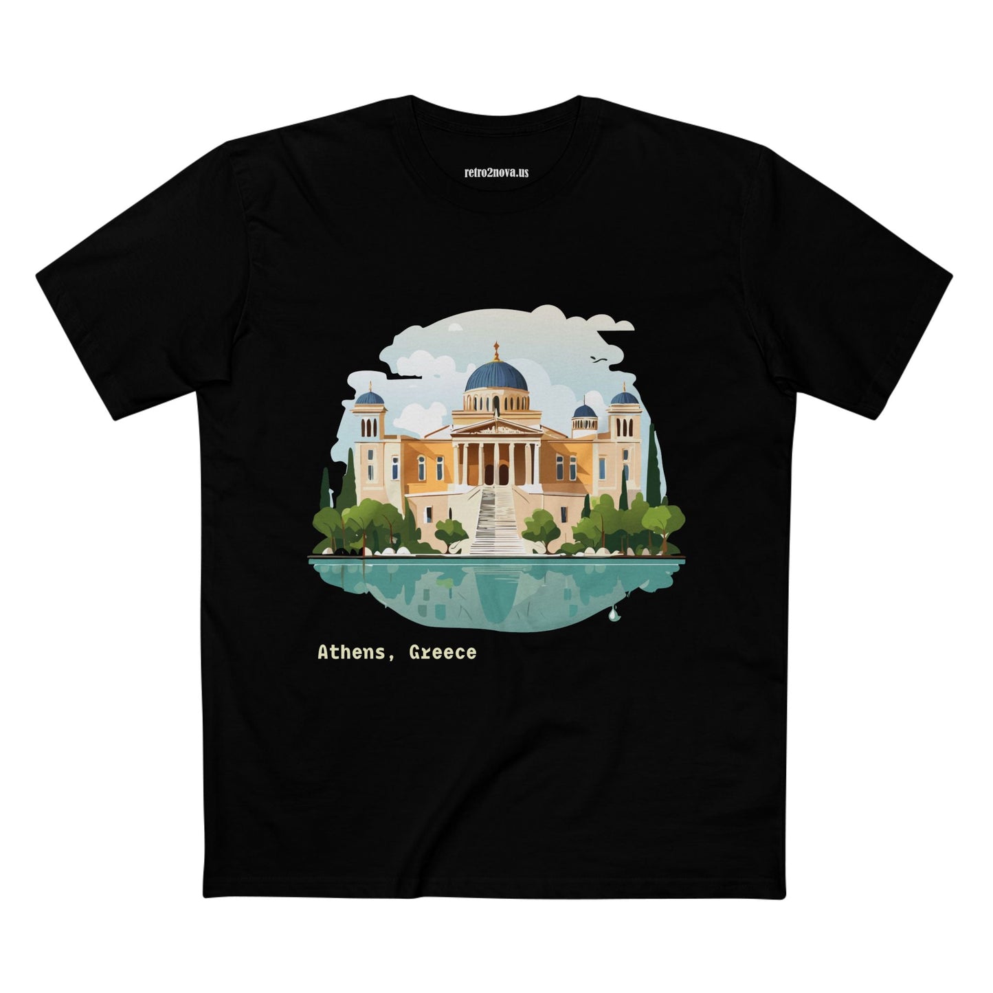 Greece Travel Shirt Unisex Tourist Tee Premium Cotton With Original Art Design Retro2Nova