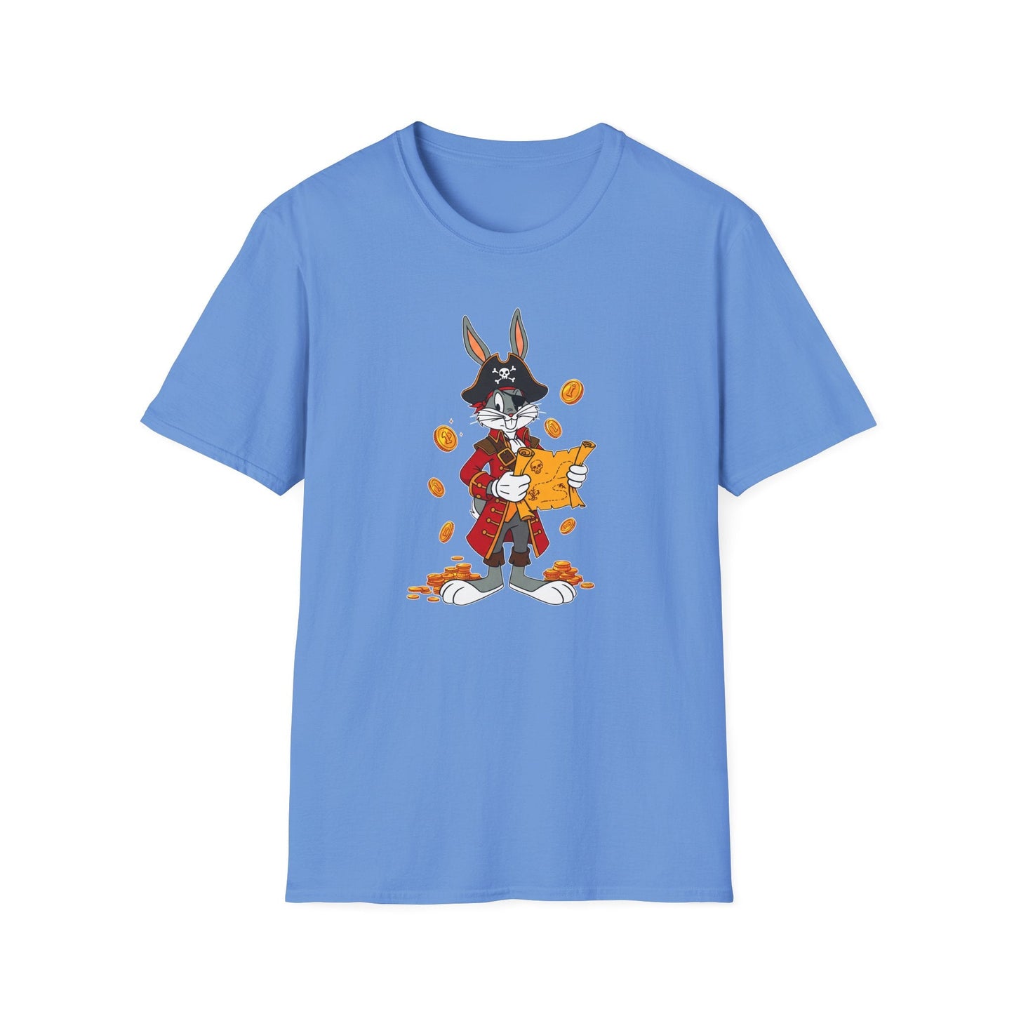 Bugs Bunny Cartoon T Shirt Unisex Gildan Softstyle 64000 Tee With Animated Artwork