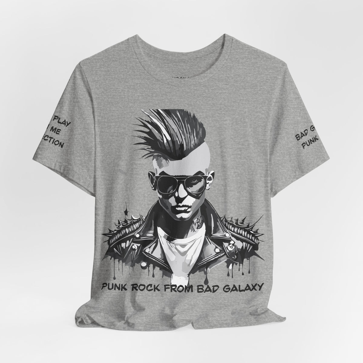 Punk Rock Graphic Unisex Cotton Bella+Canvas Tee with Art Design b30