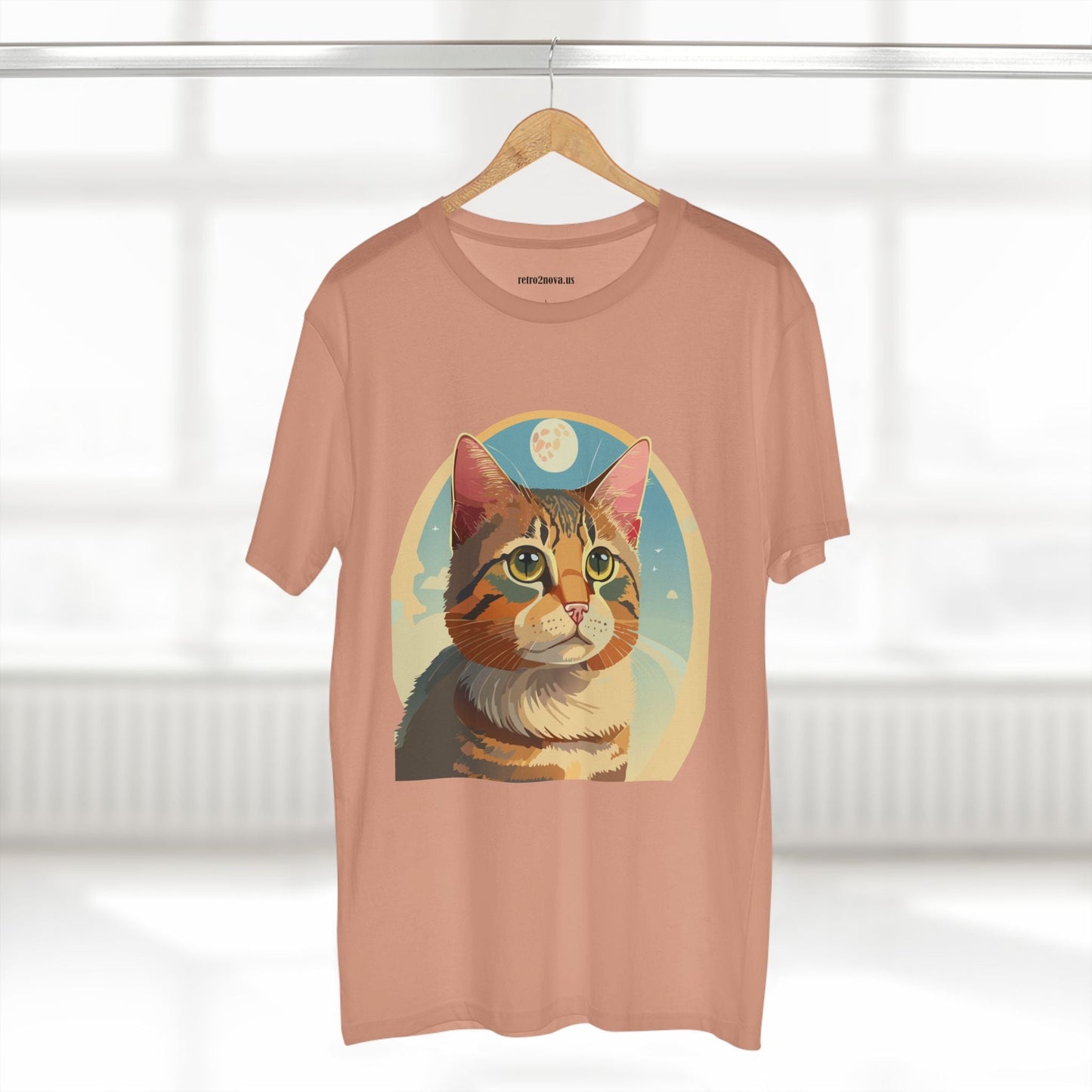 Cat Shirt Unisex Premium Cotton Tee With Original Cat Art Design Retro2Nova Soft Breathable Regular Fit