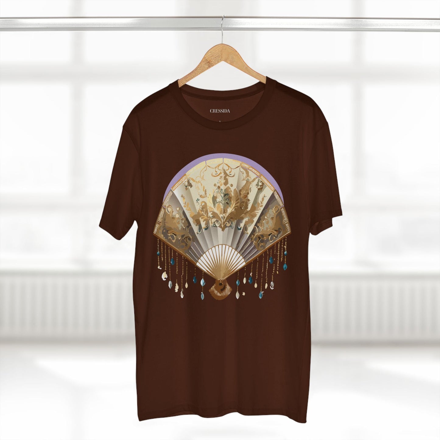 Antique Fan Graphic Design T-Shirt Unisex 100 Cotton Floral Carnival Artwork Tee 27