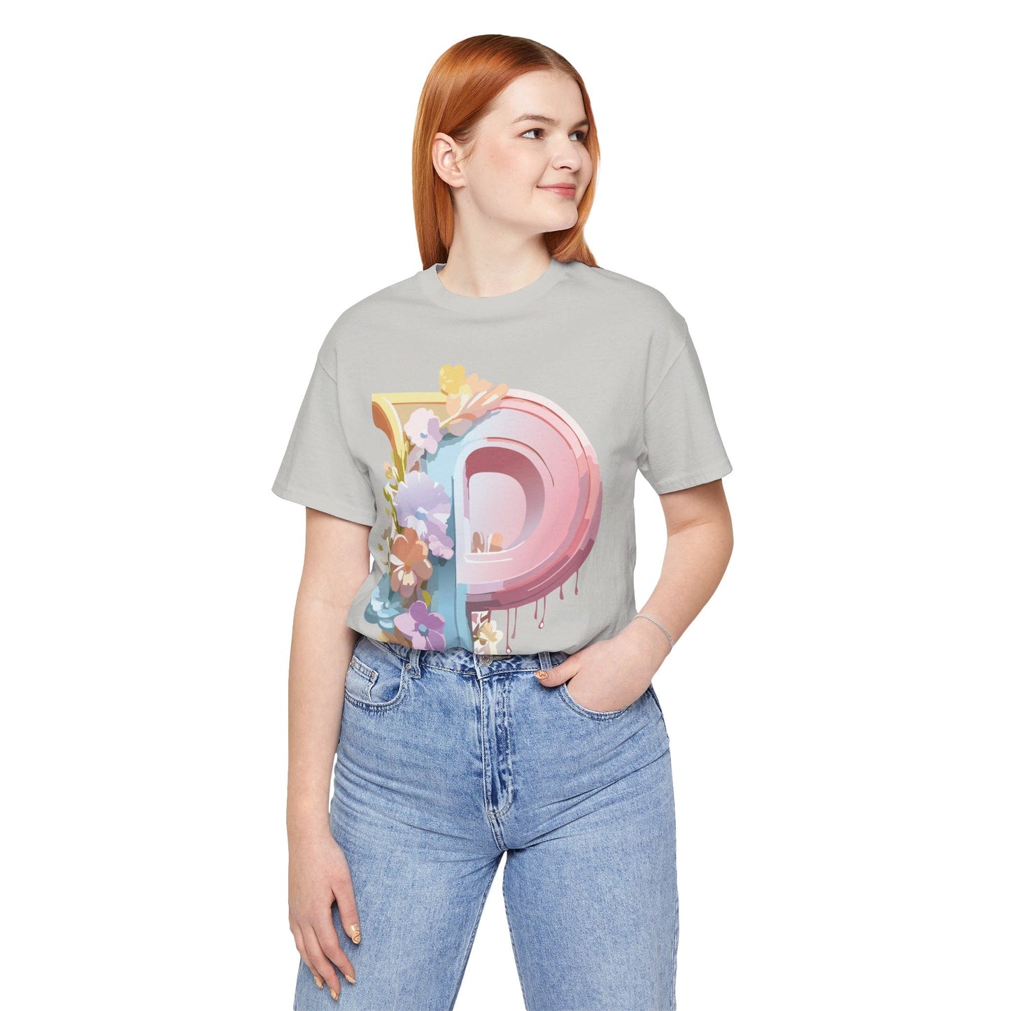 Adelpha Letter P Graphic Tee Unisex Vintage Inspired Art Design Jersey Short Sleeve Shirt