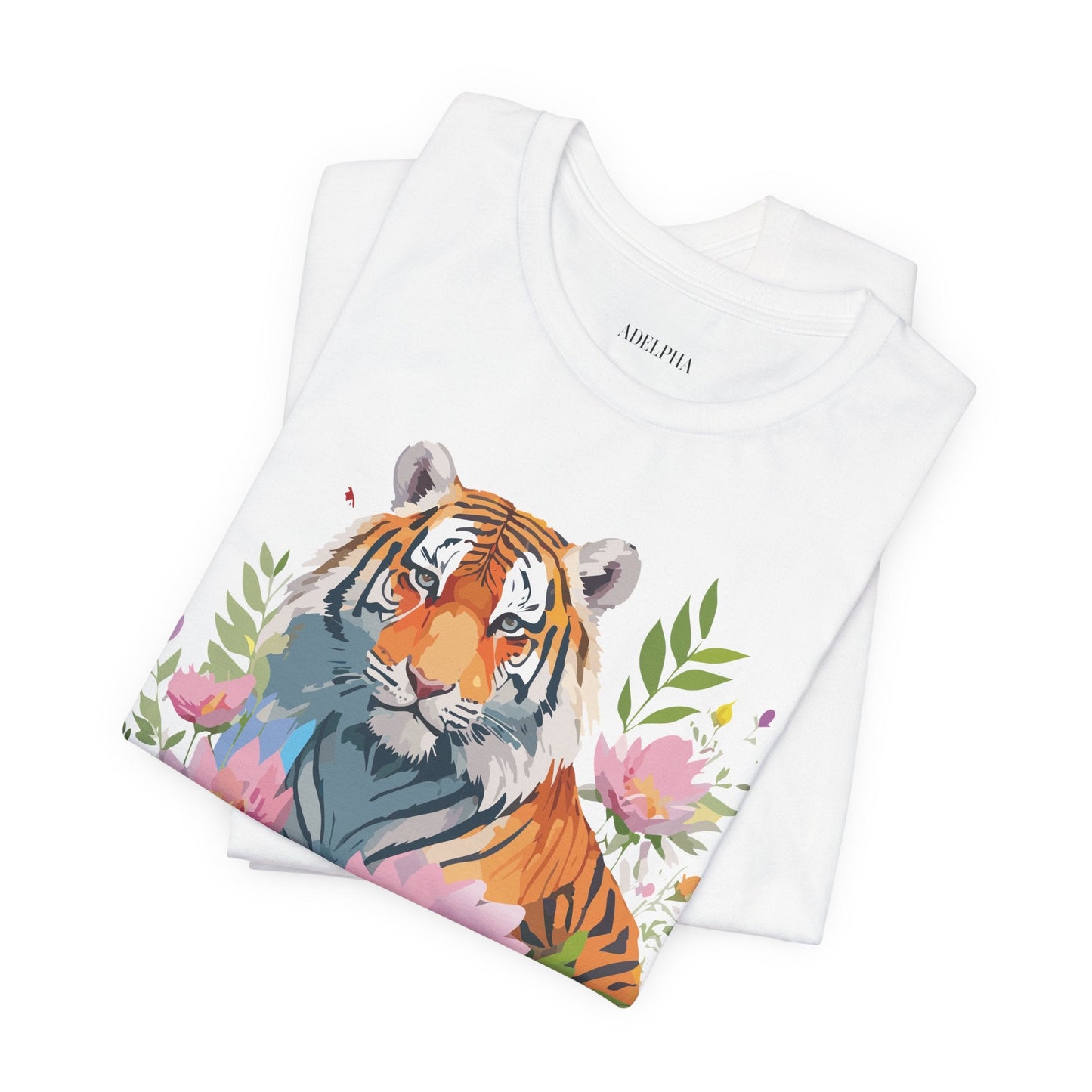 Tiger Graphic Tee Unisex Shirt By Adelpha Vintage Inspired Artwork Short Sleeve