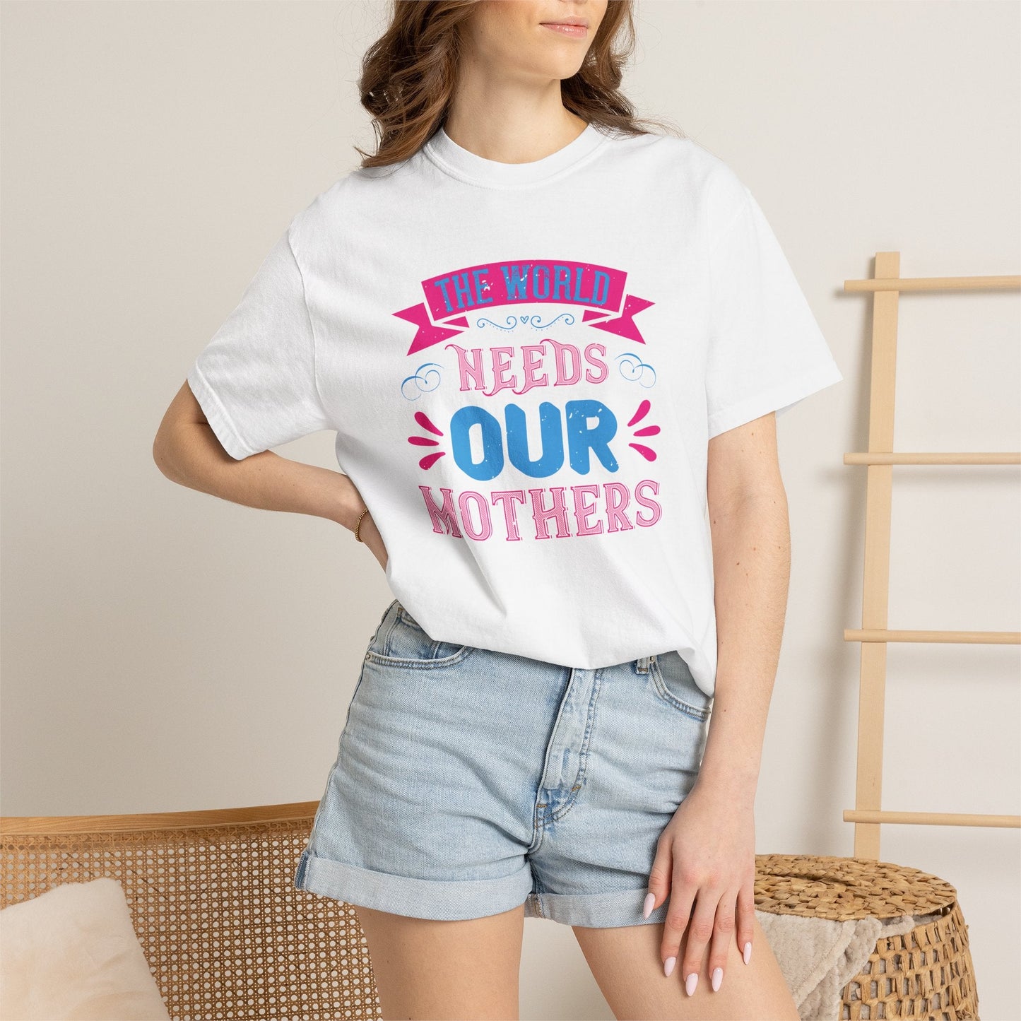 Mom T-shirt Mother Day Mama Tee Unisex Comfort Colors Garment-Dyed Cotton h95