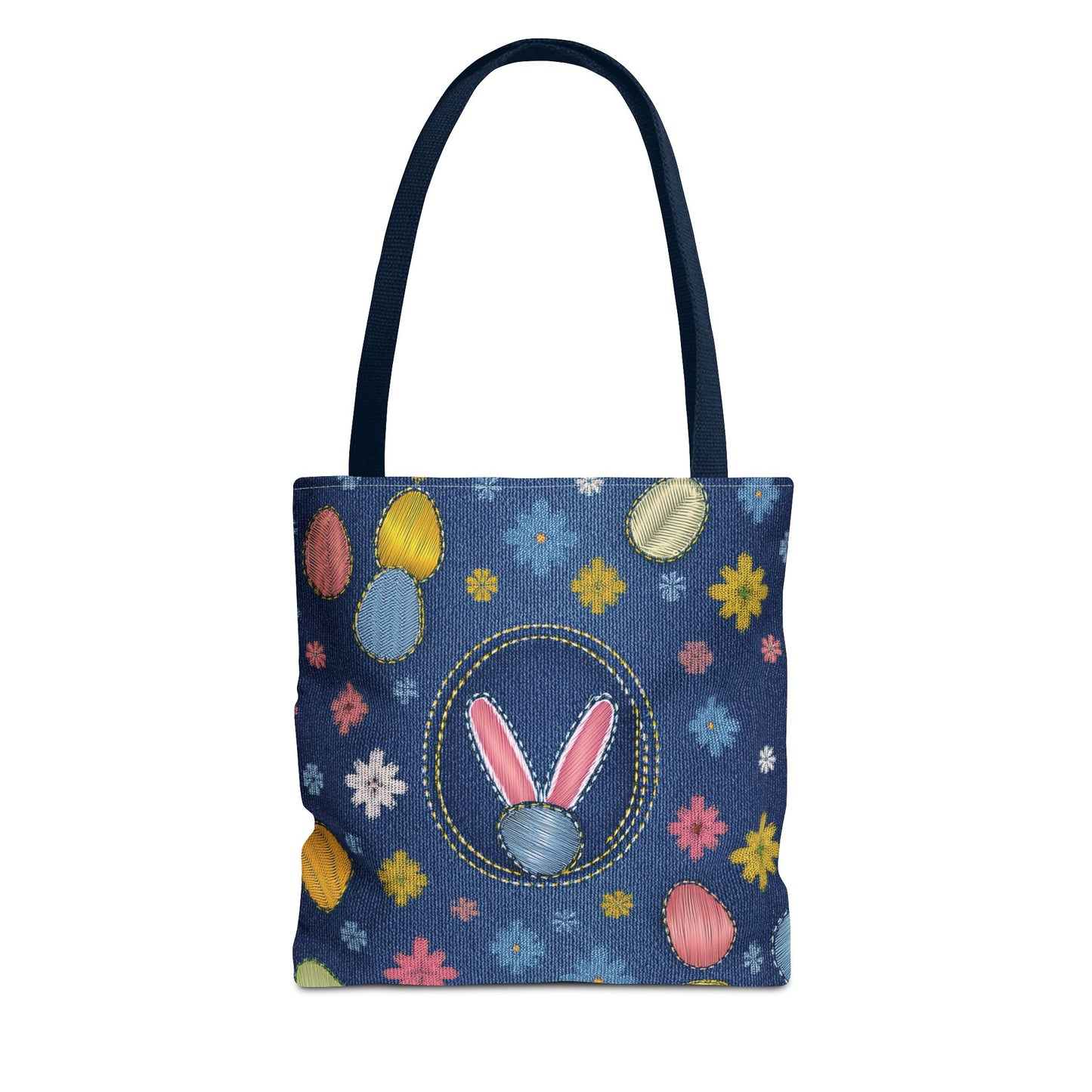 Easter Graphic Design Denim Fabric Imitation Print Unisex Canvas Bag Poly Spun 3 Sizes Tote Bag 204-10