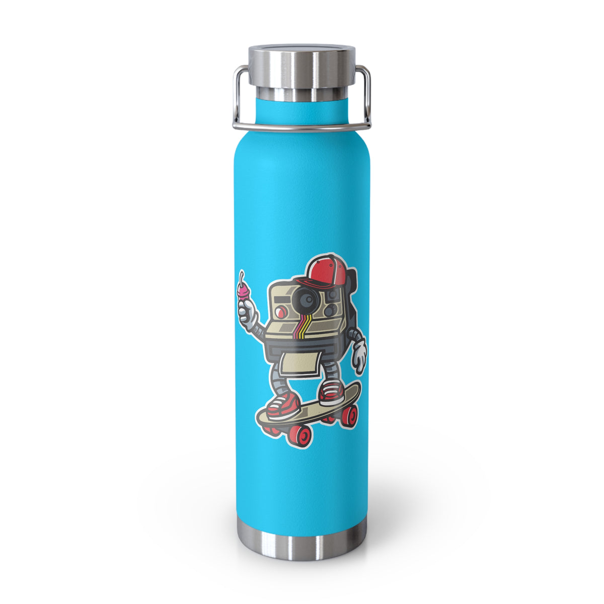 22oz Copper Insulated Water Bottle with Cartoon Design - CV106