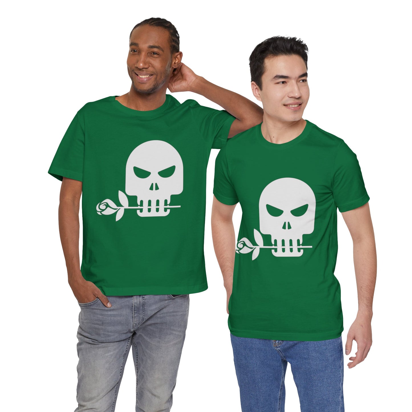 Unisex Cotton Tee Shirt with Skull