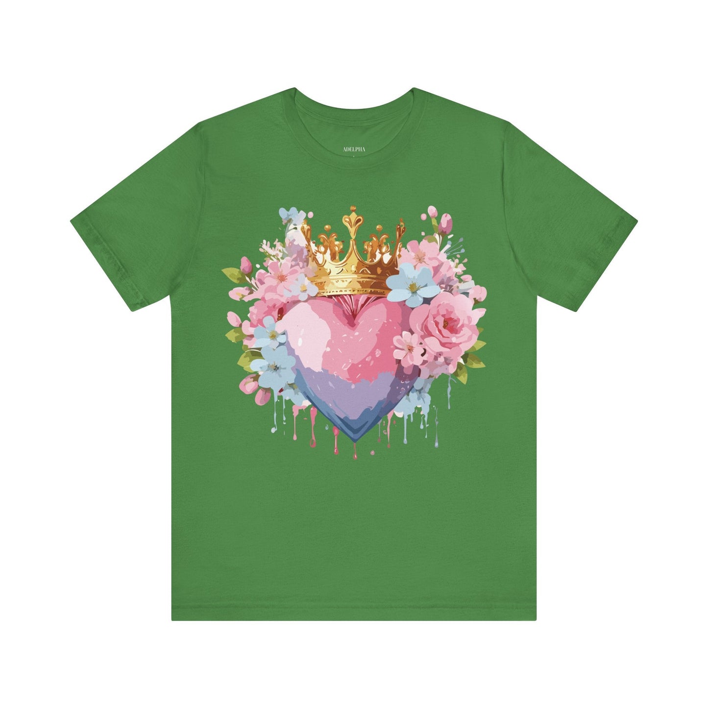 Valentine Day Graphic Unisex 100 Cotton Vintage Artwork with Love and Flower Design Tee 18