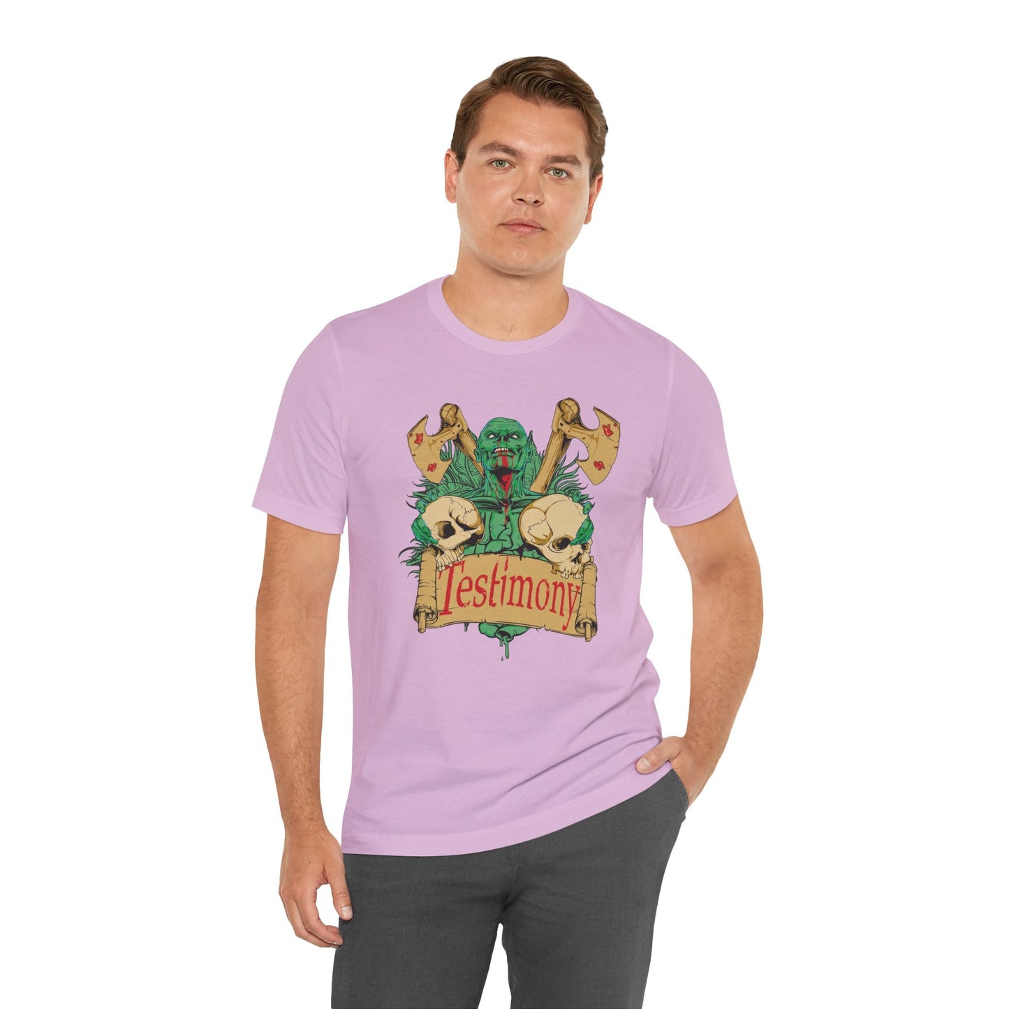 Cthulhu Skull Axes Testimony Tee Lovecraft Horror Mythos Shirt Art-42