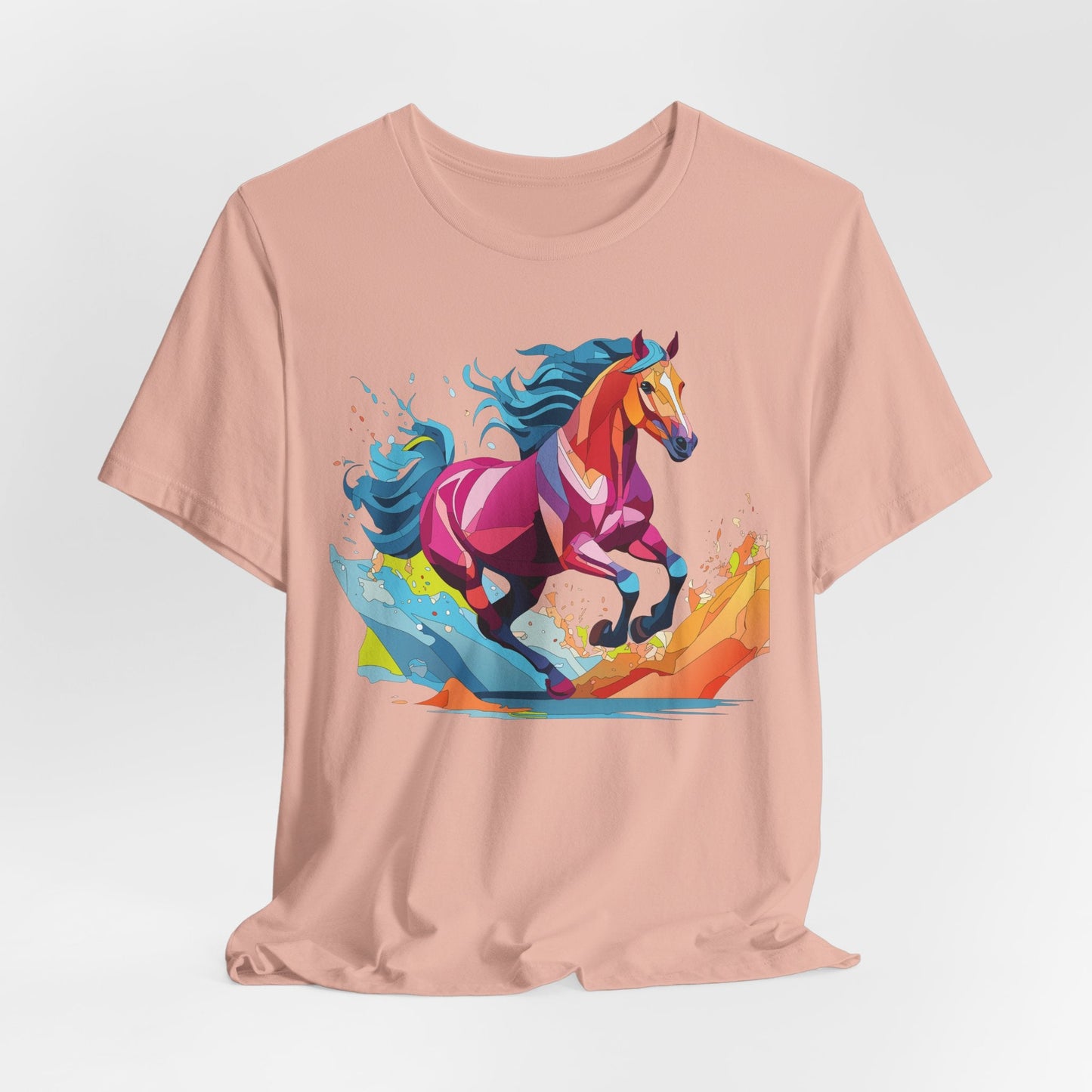 Unisex Animal Tee Shirt With Wild Animals Art Design Short Sleeve Casual Wear Everyday