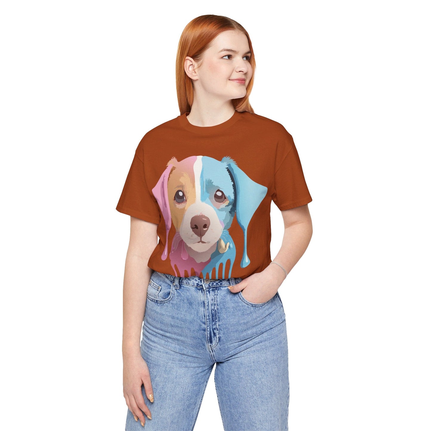 Vintage Inspired Dog Graphic Tee Unisex Jersey Short Sleeve Premium Adelpha Art Design