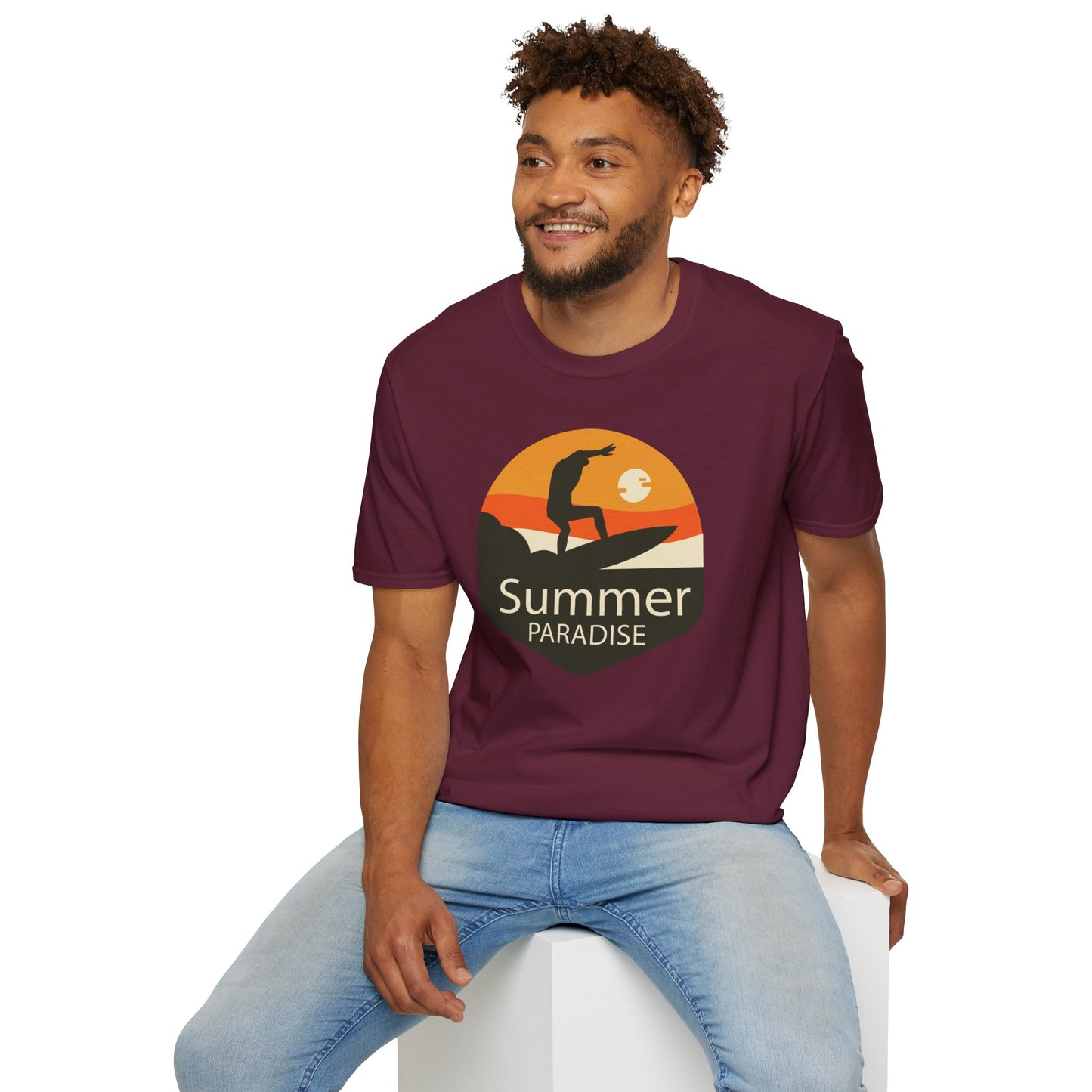 Summer T-Shirt, Summer Design Shirts, Art Tee Shirt with Summer Design - 4
