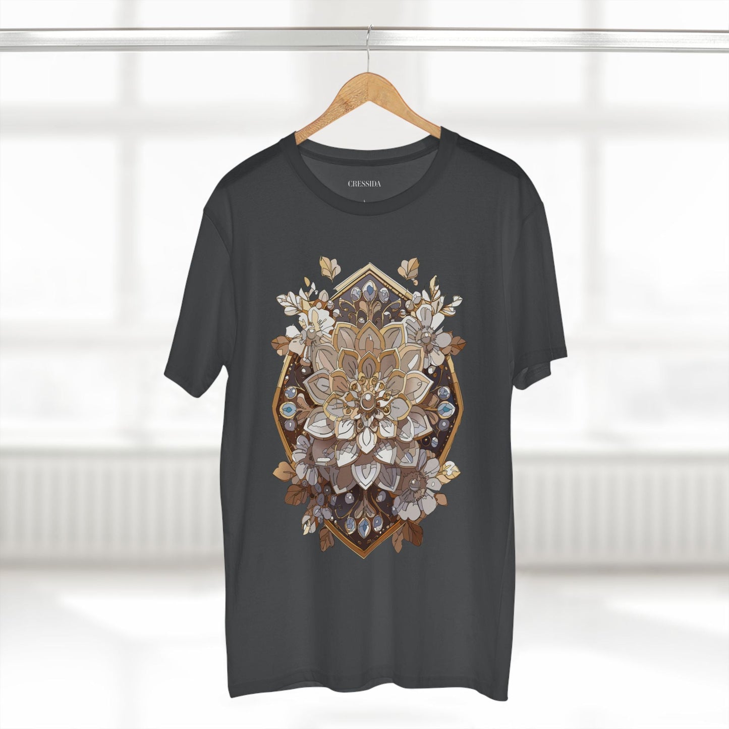 Floral Graphic T-Shirt Unisex 100 Cotton Art Design with Antique Flowers Tee 15