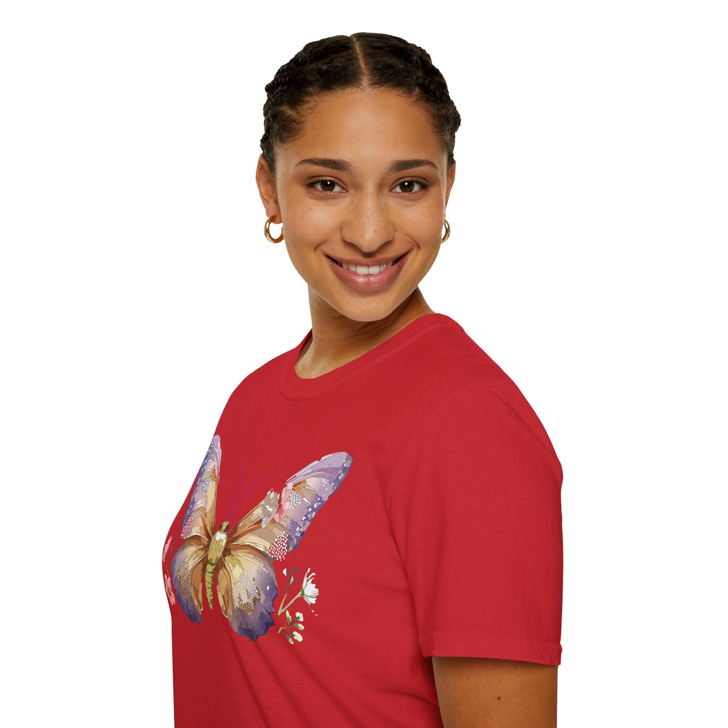 Monarch Butterfly Shirt Unisex Short Sleeve Tee Gildan Softstyle 64000 100 Percent Ring Spun Cotton
