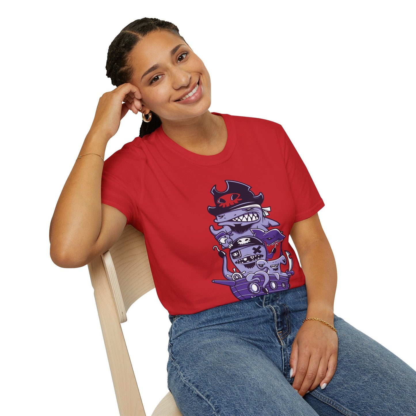 Cartoon T Shirt Animation Tee Unisex Softstyle 64000 100 Percent Ring Spun Cotton Funny Graphic Tee