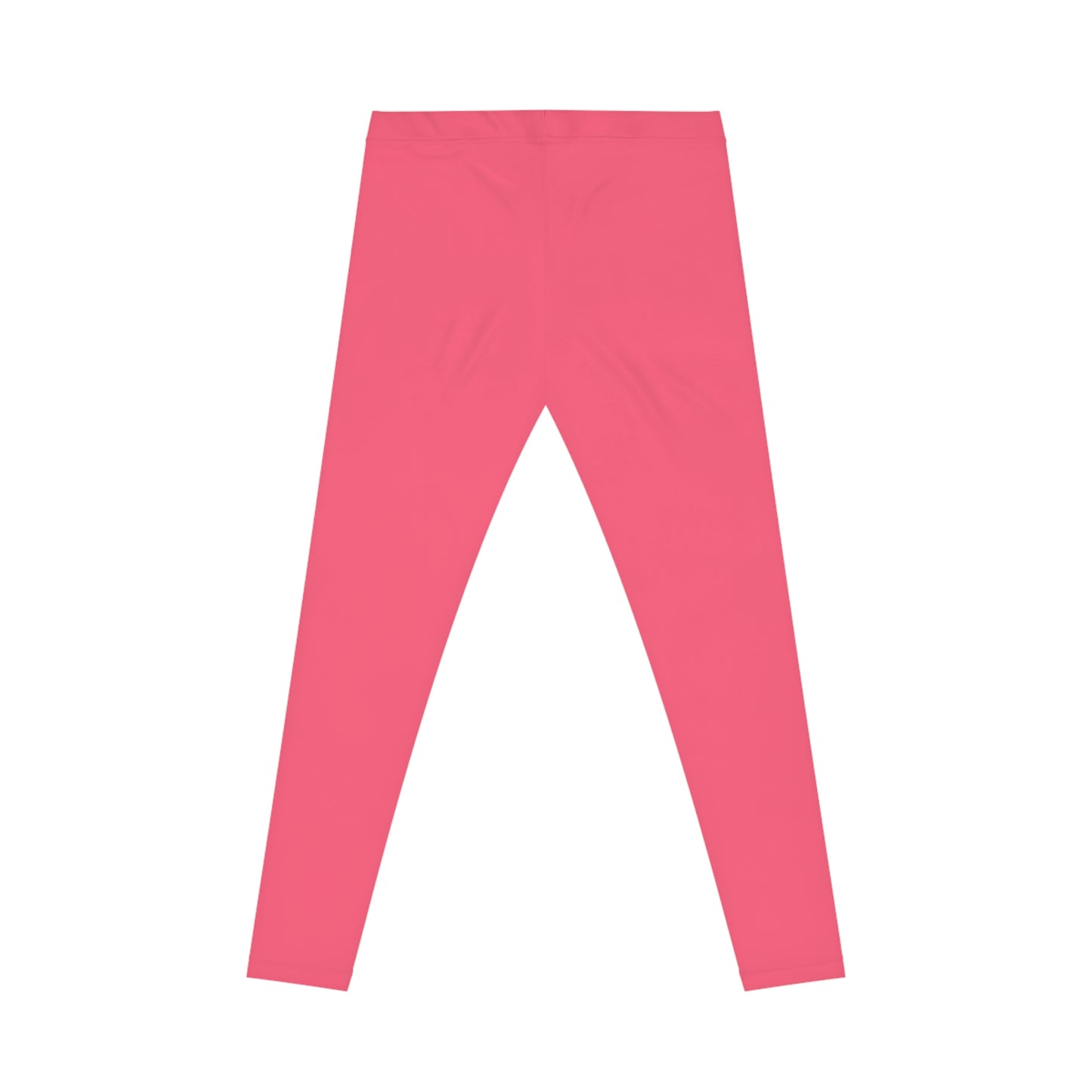 Mid Coral Color Women's Poly-Span Casual Leggings XS-2XL