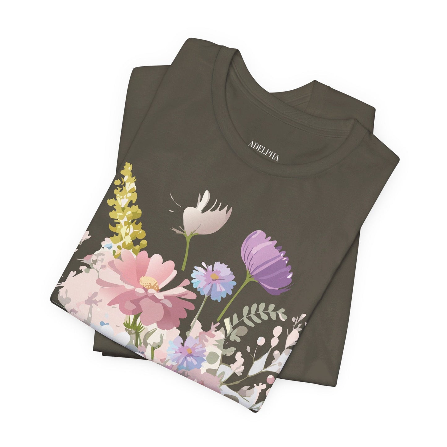 Adelpha Floral Graphic T Shirt Unisex Jersey Short Sleeve Art Design Vintage Inspired Premium