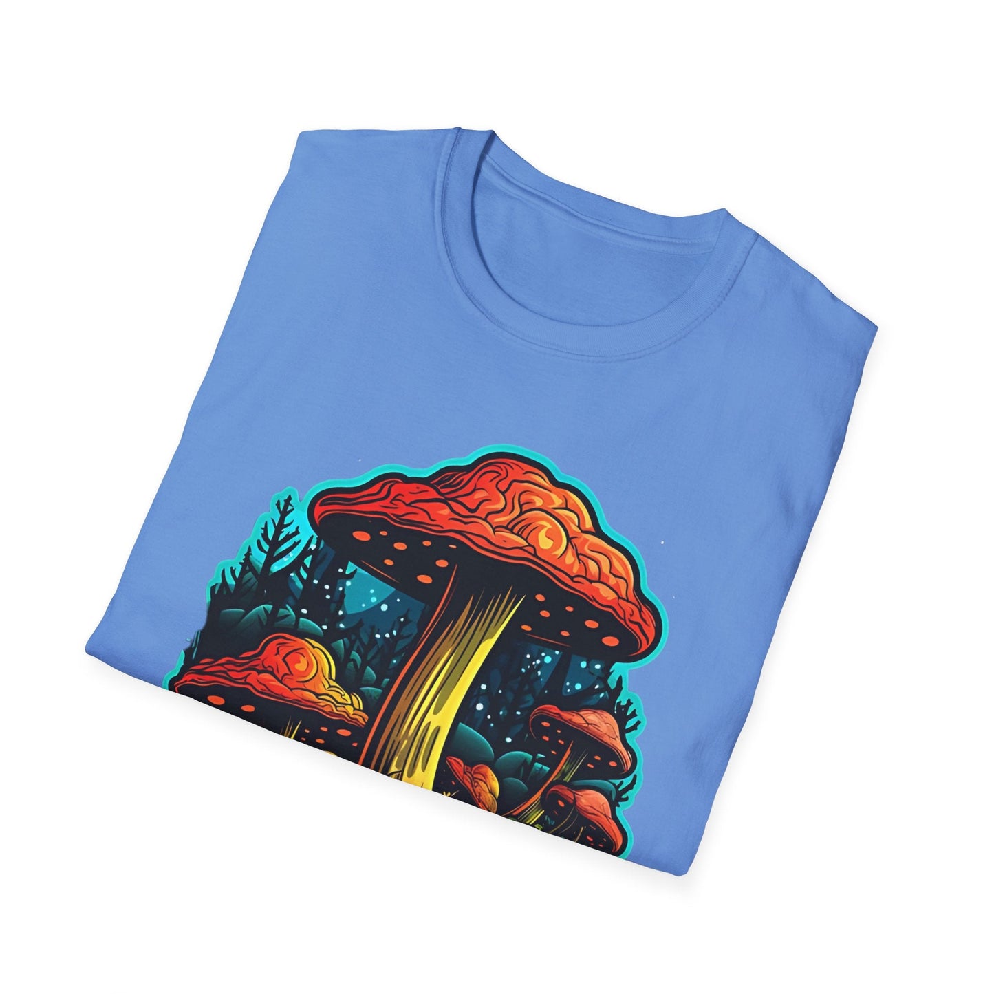 Mashroom Tee Shirt Unisex Softstyle 64000 With Funny Mashroom Fungus Graphic Design