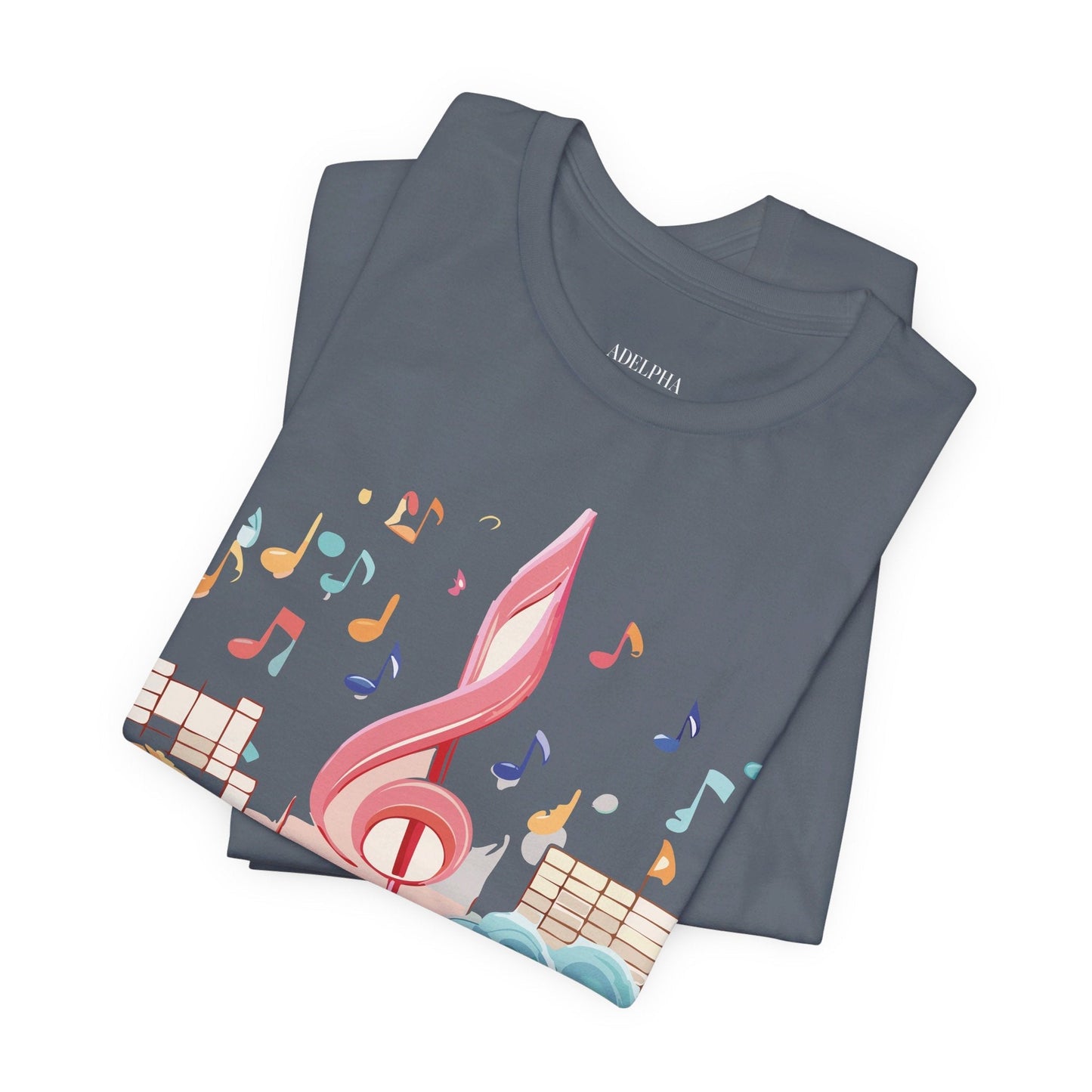 Adelpha Music Graphic T Shirt Unisex Short Sleeve Tee Vintage Inspired Art Design Premium
